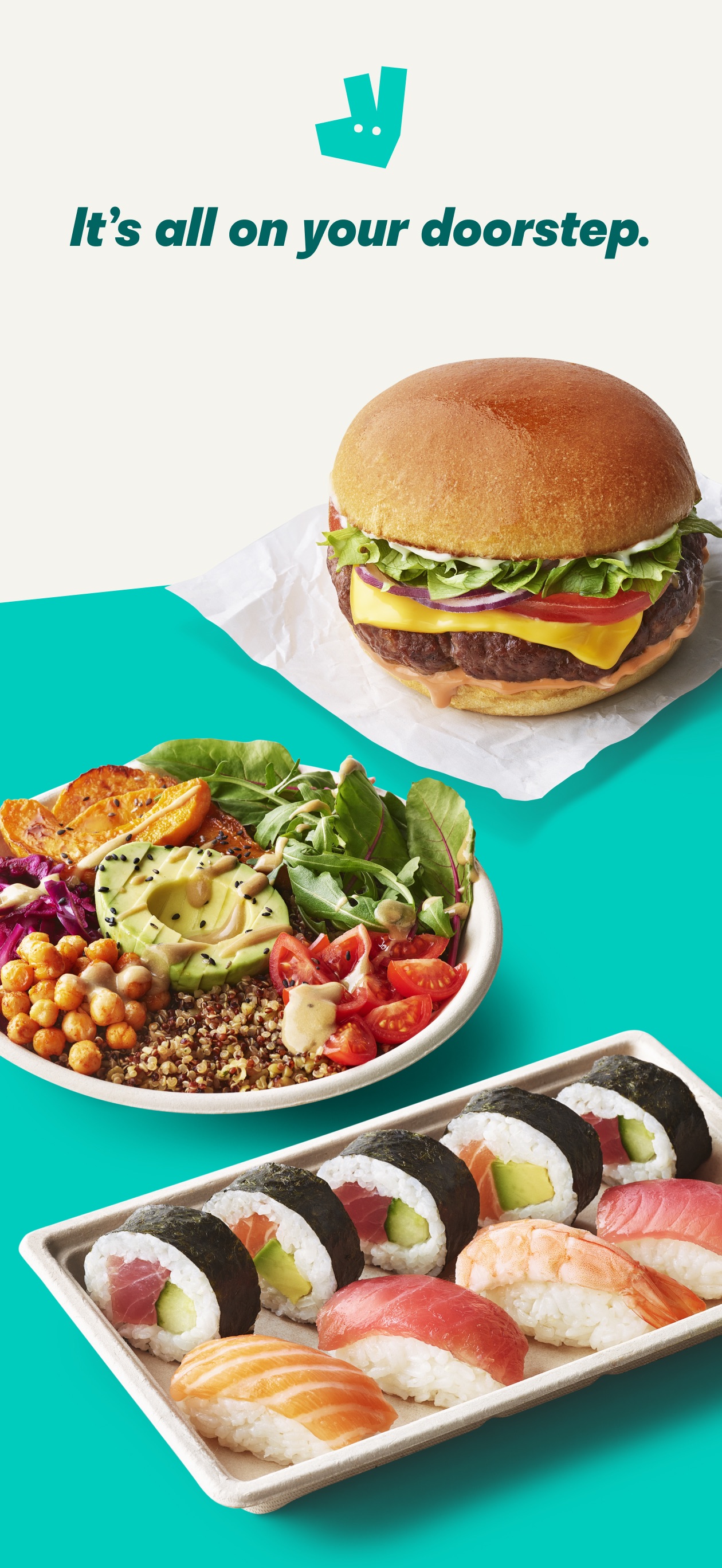 Deliveroo App Store screenshot: It’s all on your doorstep.