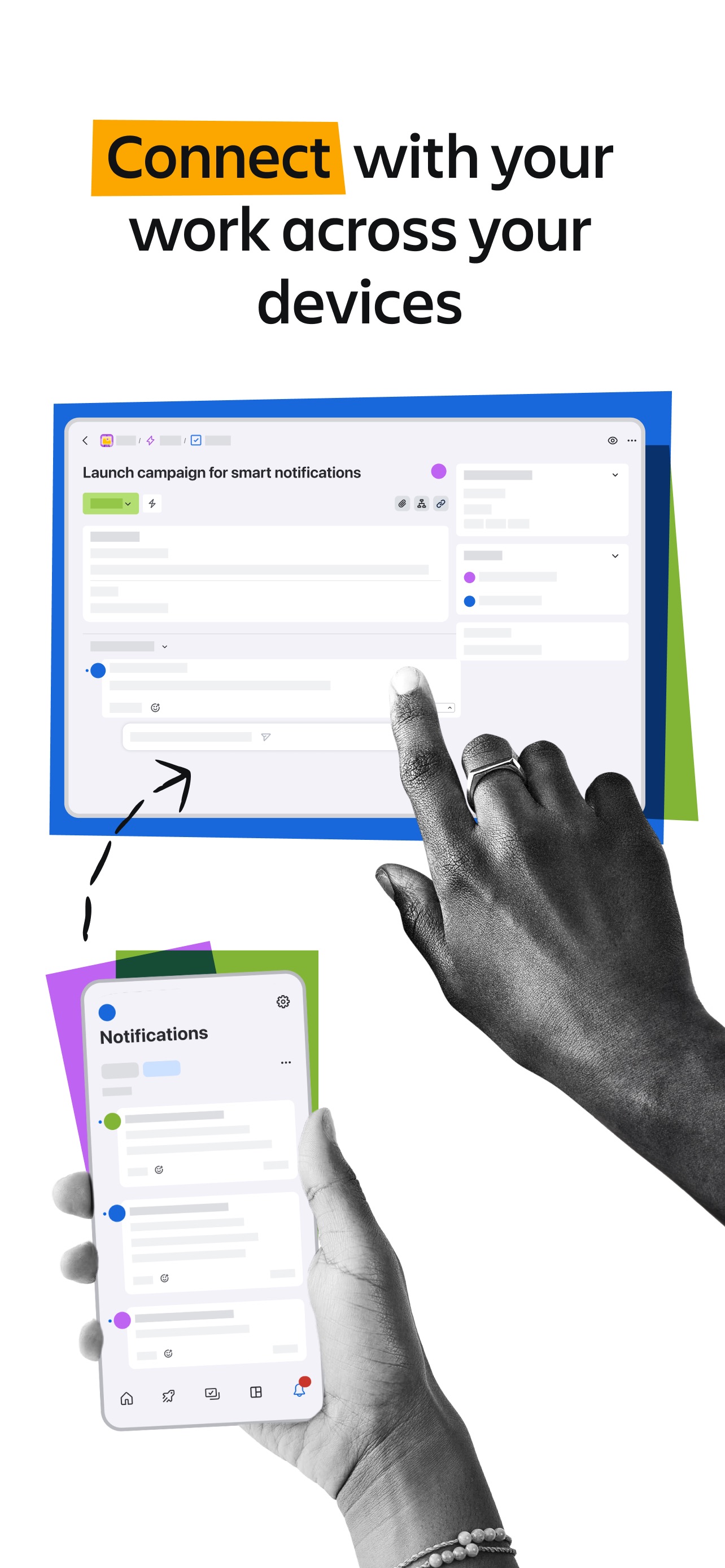 Jira Cloud App Store screenshot: Connect with your work across your devices