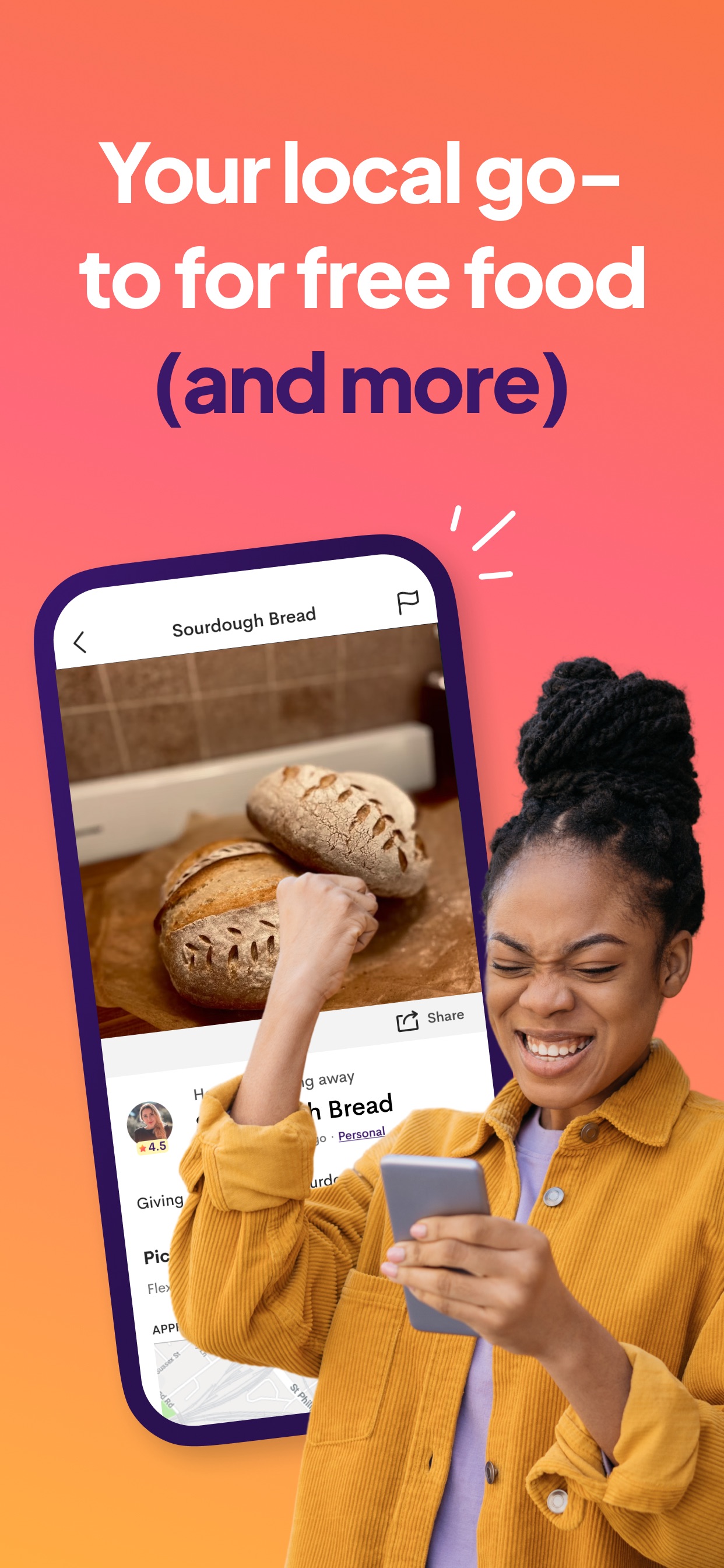 OLIO App Store screenshot: Your local go-to for free food (and more)
