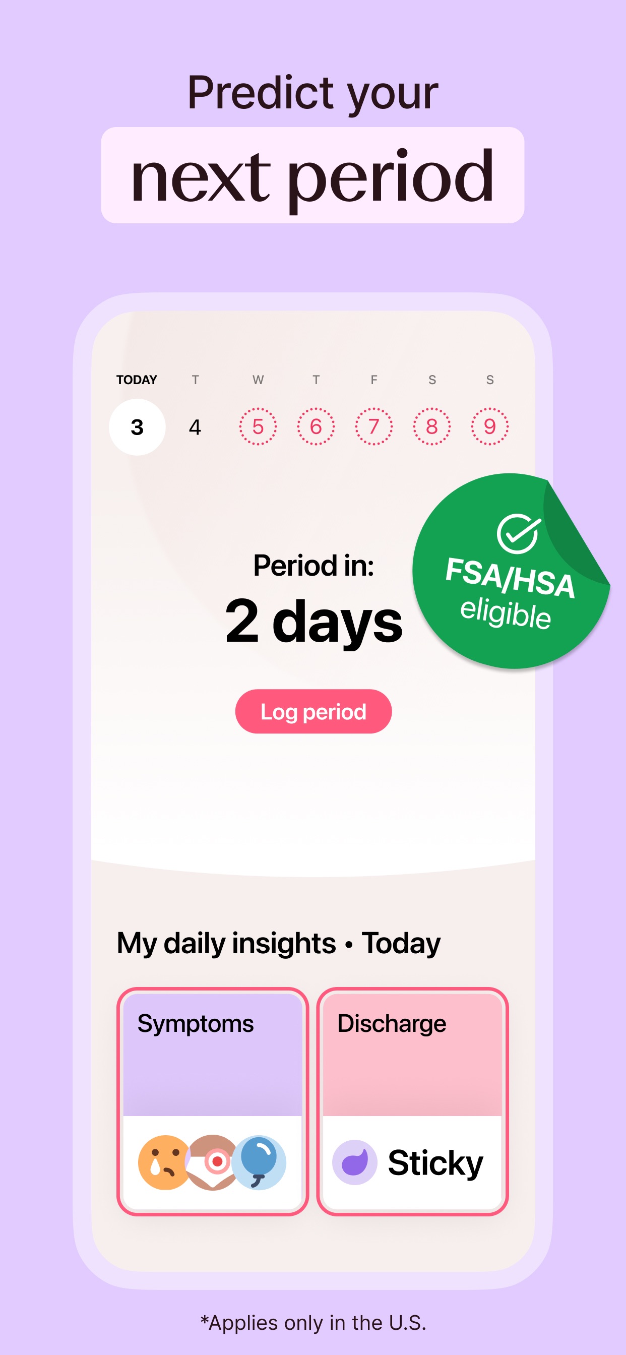 Flo App Store screenshot: Predict your next period