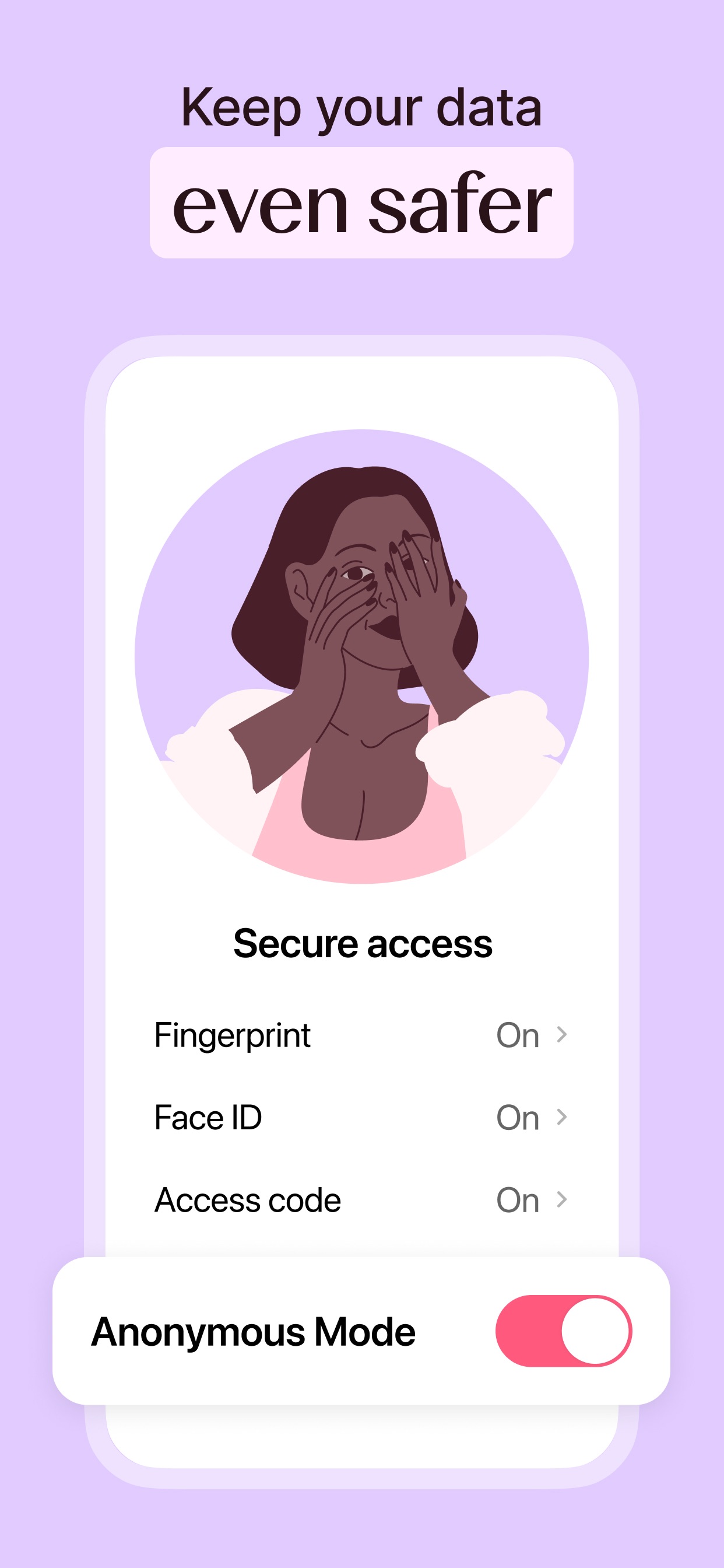 Flo App Store screenshot 10: Keep your data even safer