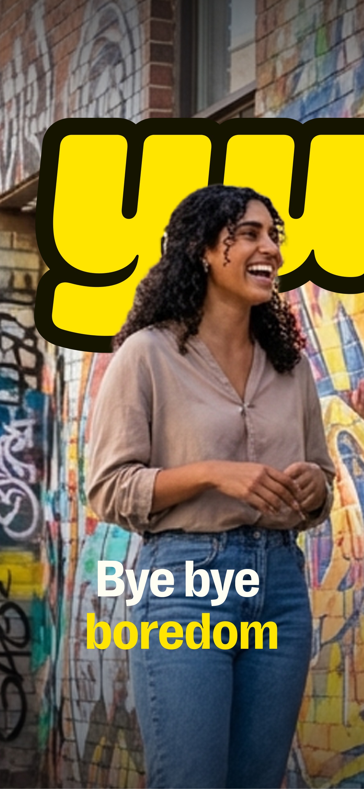 Yubo App Store screenshot: Bye bye boredom