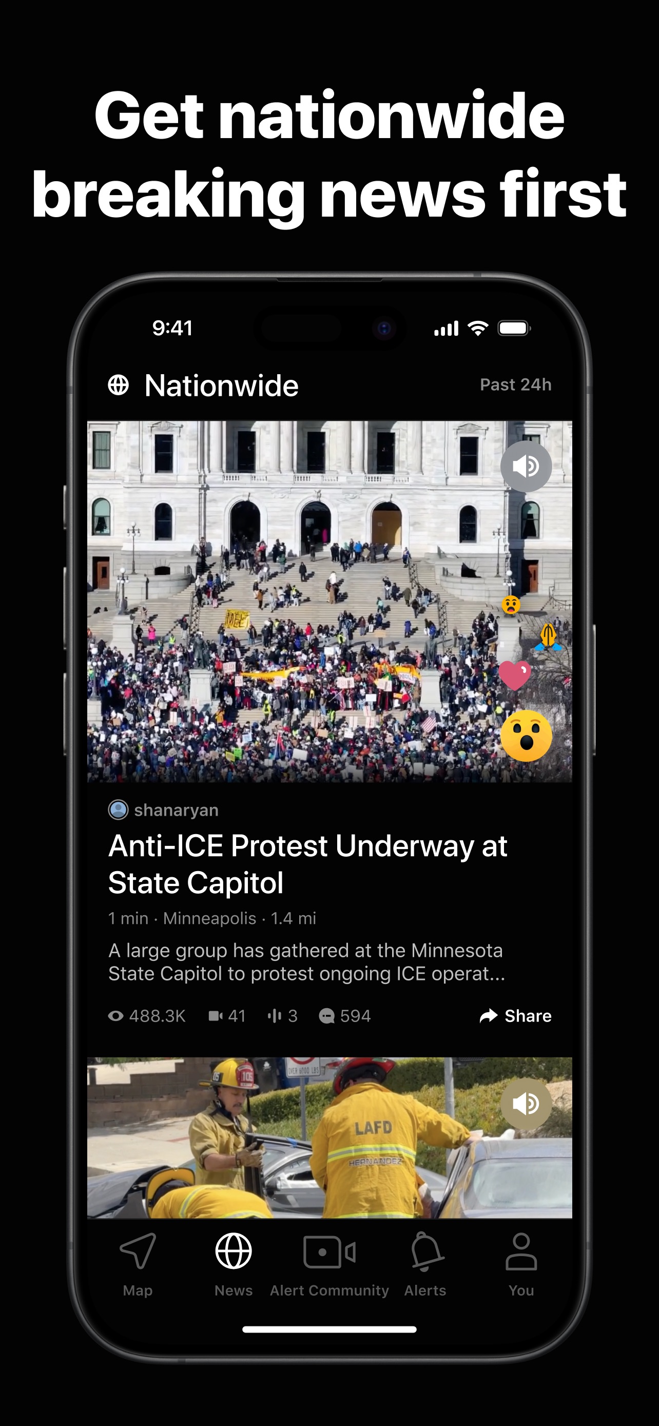 Citizen App Store screenshot 6: Get nationwide breaking news first