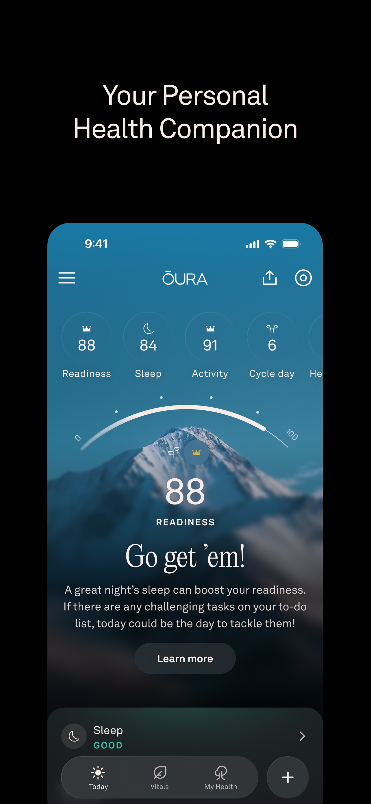 Oura App Store screenshot: Your Personal Health Companion