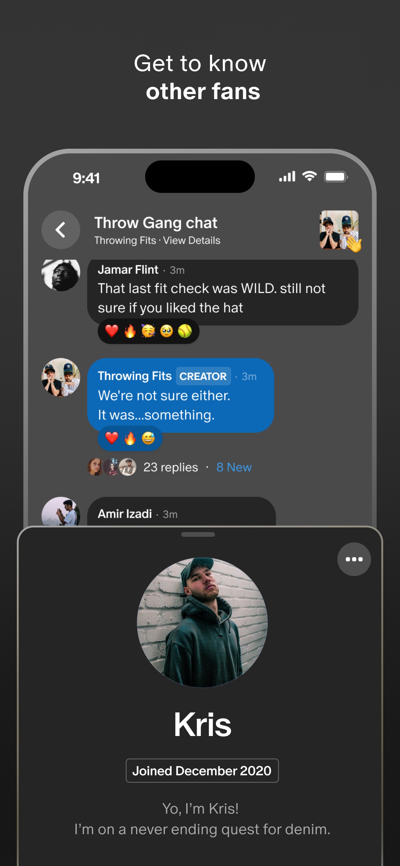 Patreon App Store screenshot 6: Get to know other fans