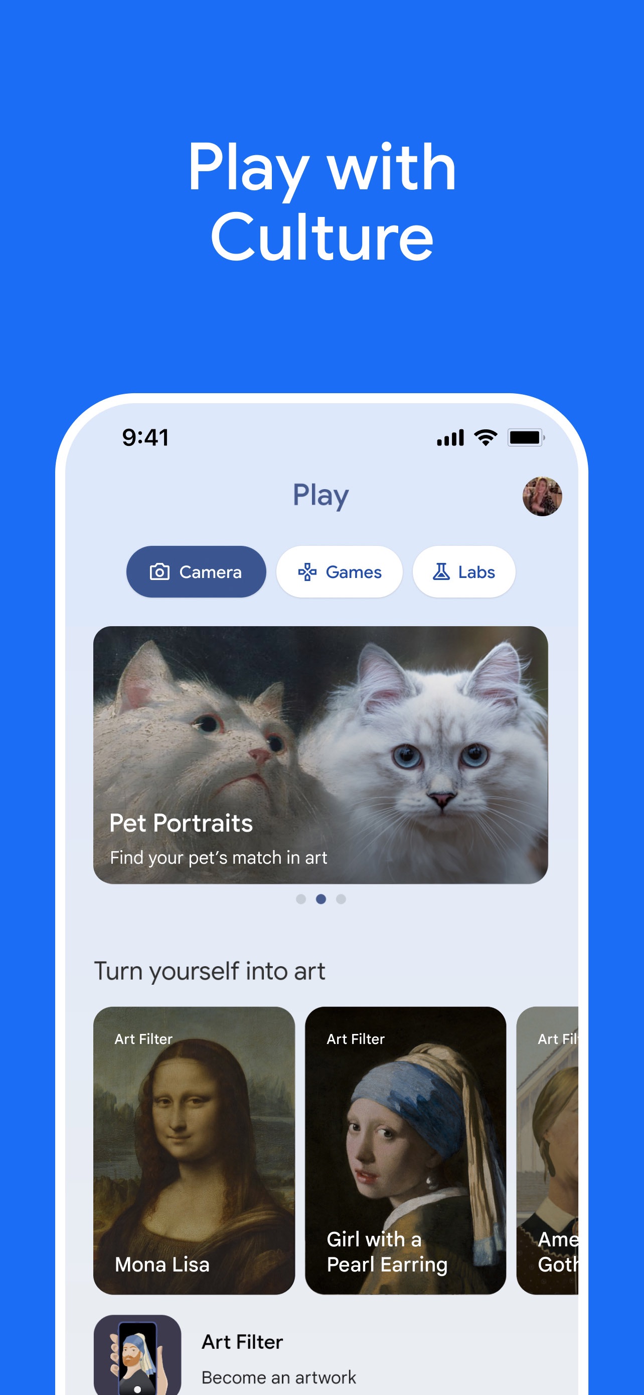 Google Arts & Culture App Store screenshot: Play with Culture