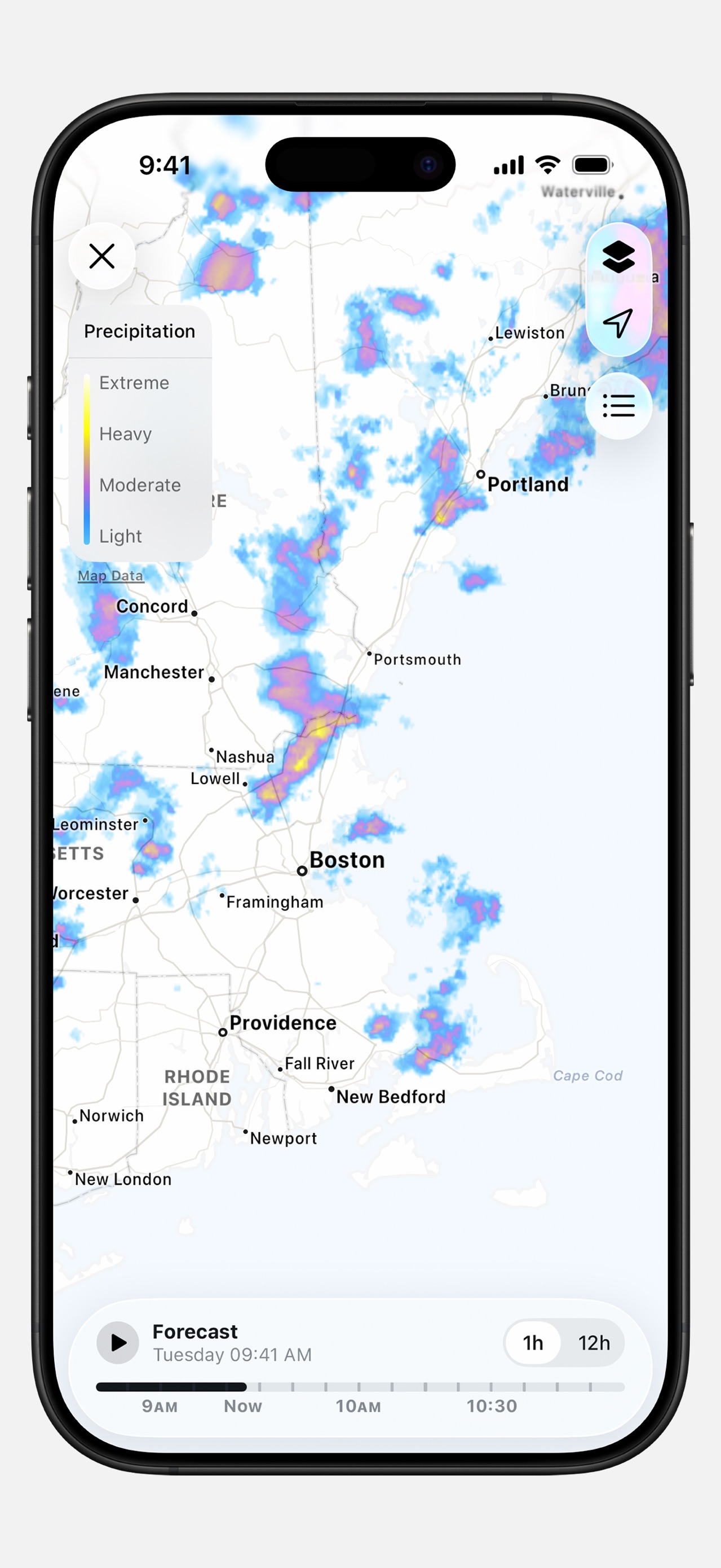 Weather App Store screenshot: listing design