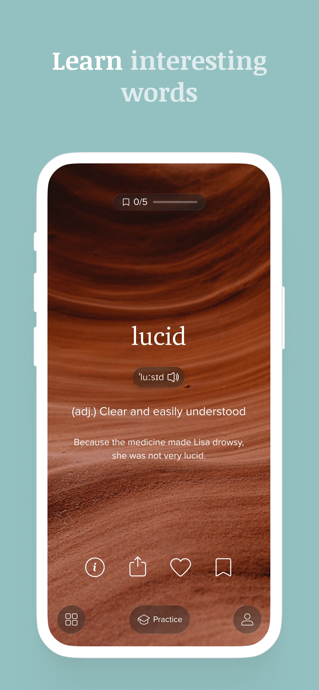 Vocabulary App Store screenshot: Learn interesting
words