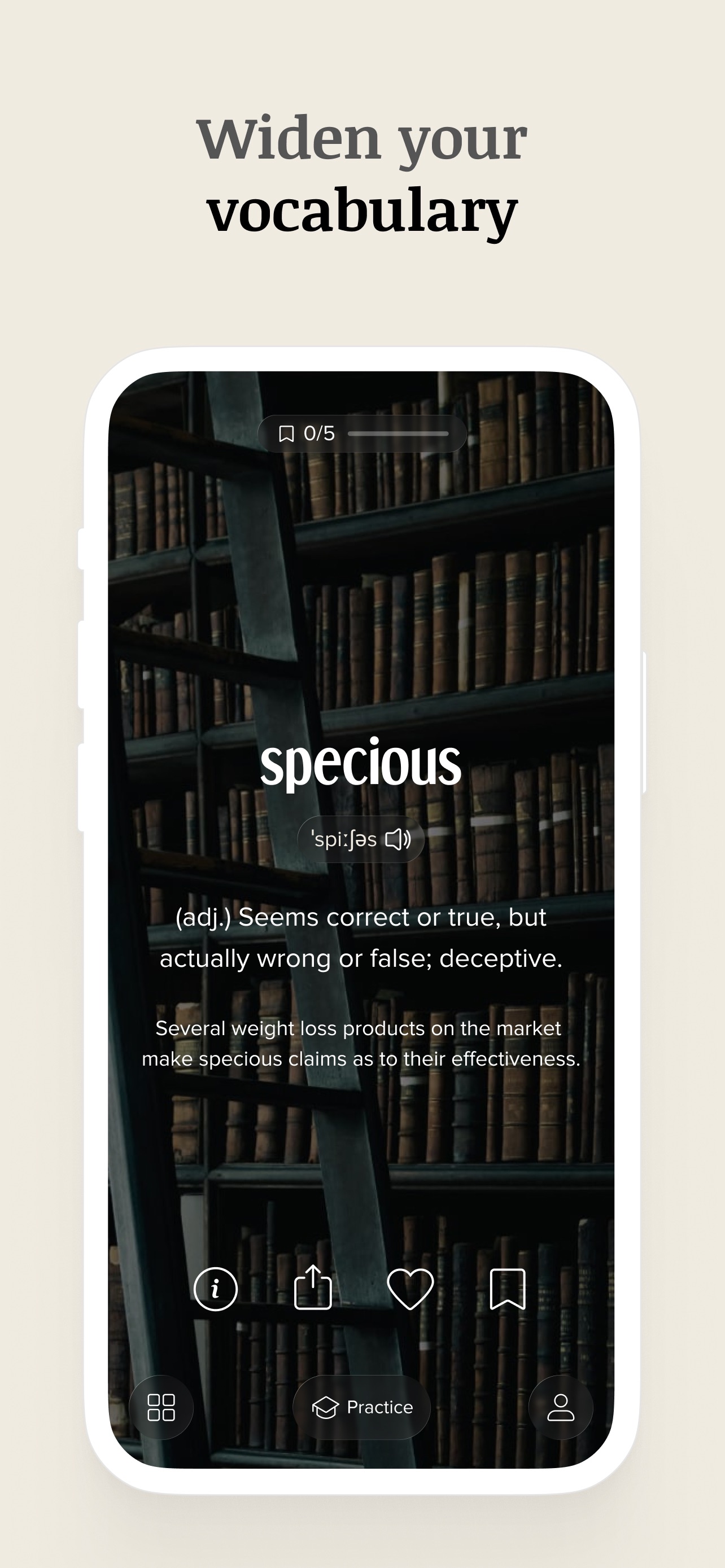 Vocabulary App Store screenshot 9: Widen your
vocabulary