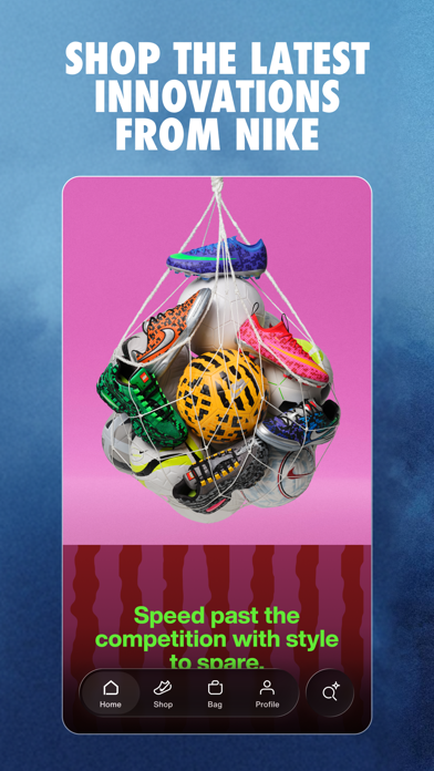 Nike App Store screenshot: SHOP THE LATEST INNOVATIONS FROM NIKE