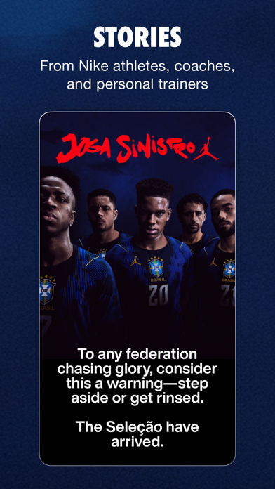 Nike App Store screenshot: STORIES From Nike athletes, coaches, and personal trainers