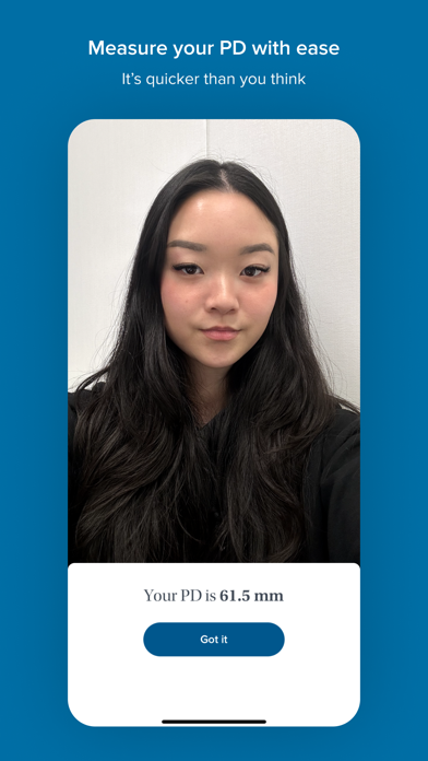 Warby Parker App Store screenshot 7: Measure your PD with ease
It’s quicker than you think