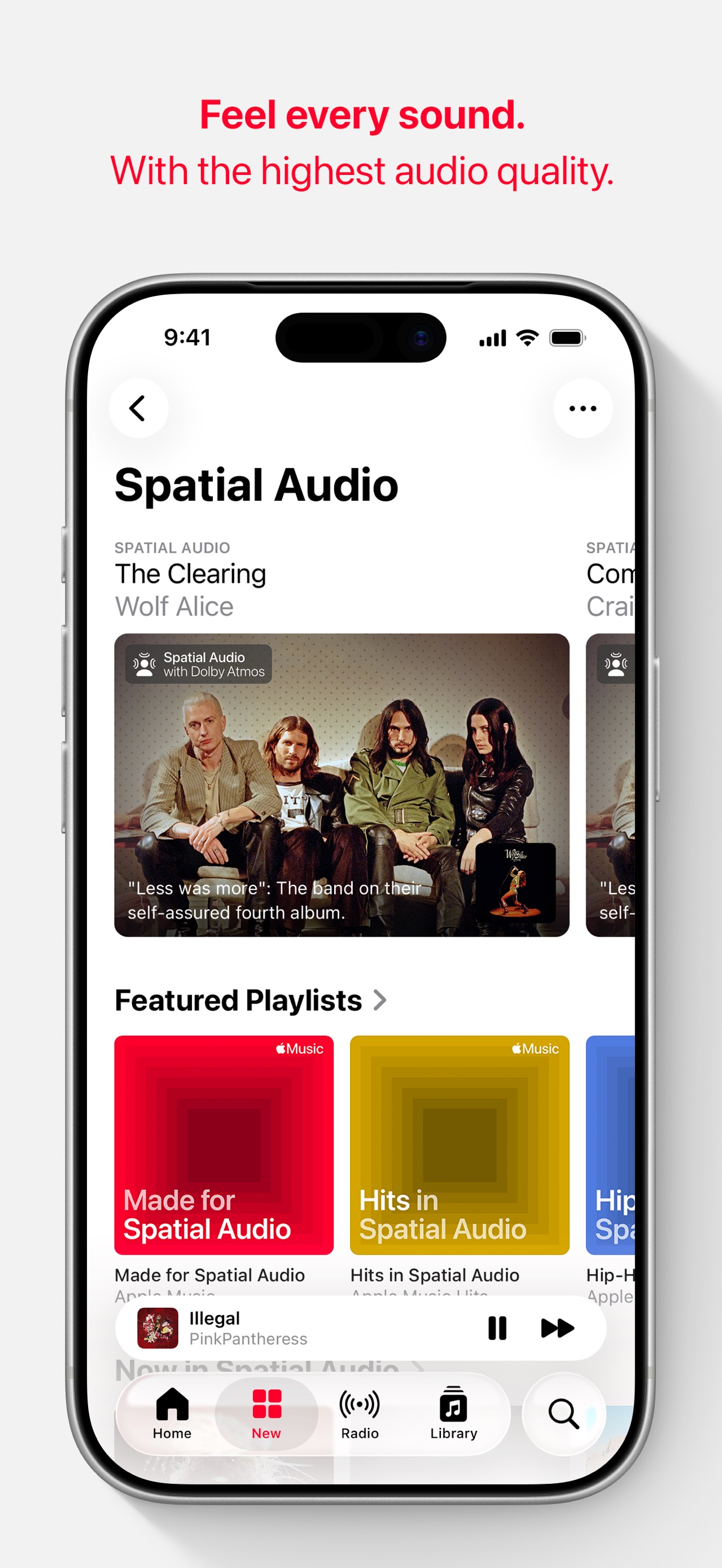 Apple Music App Store screenshot 5: Feel every sound. With the highest audio quality.