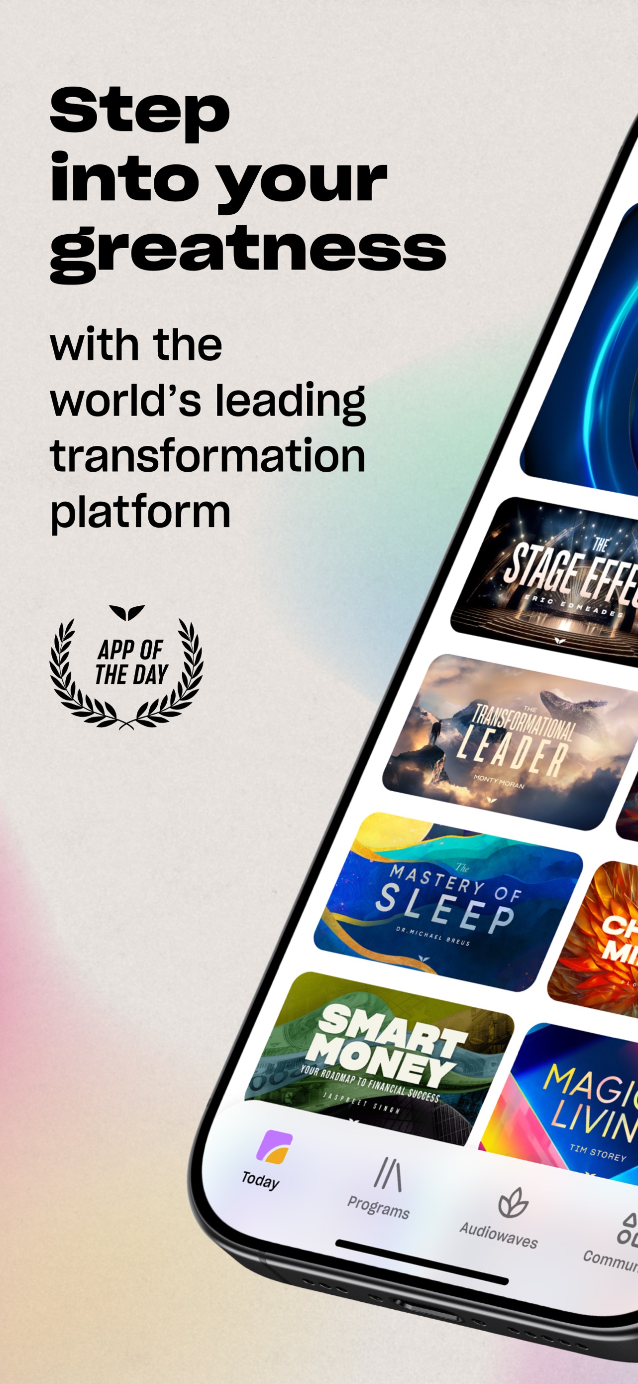 Mindvalley App Store screenshot: listing design