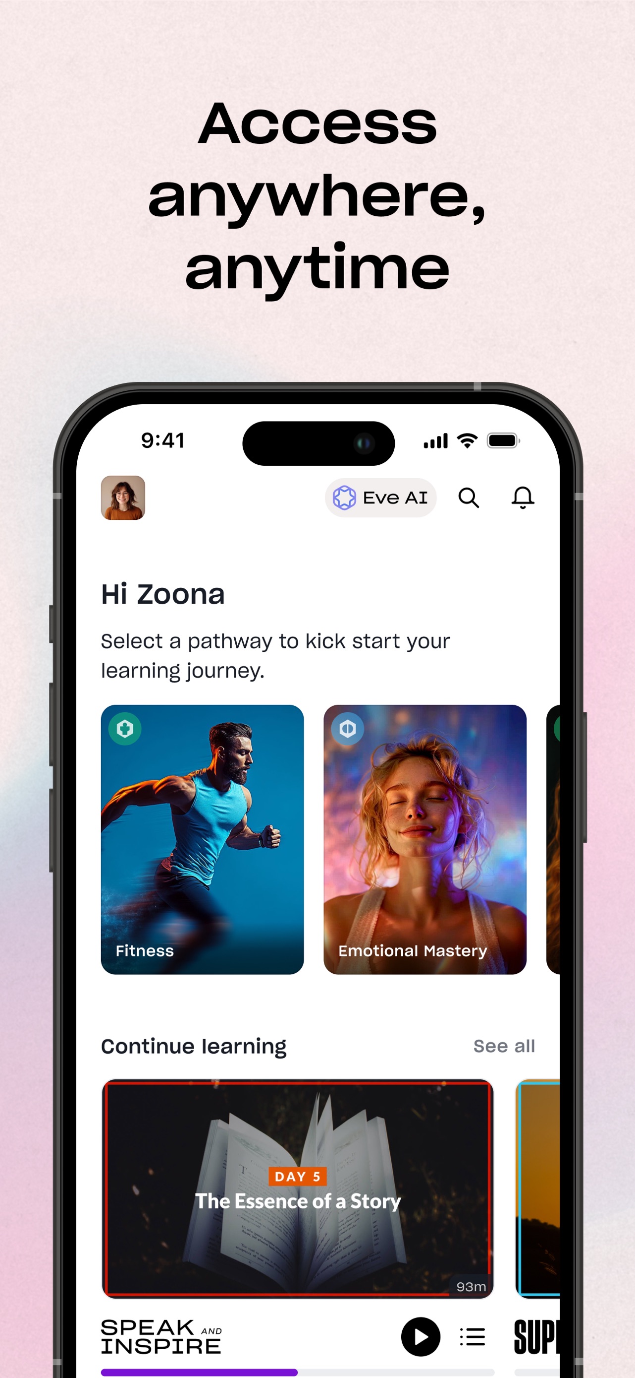 Mindvalley App Store screenshot 8: Access anywhere, anytime