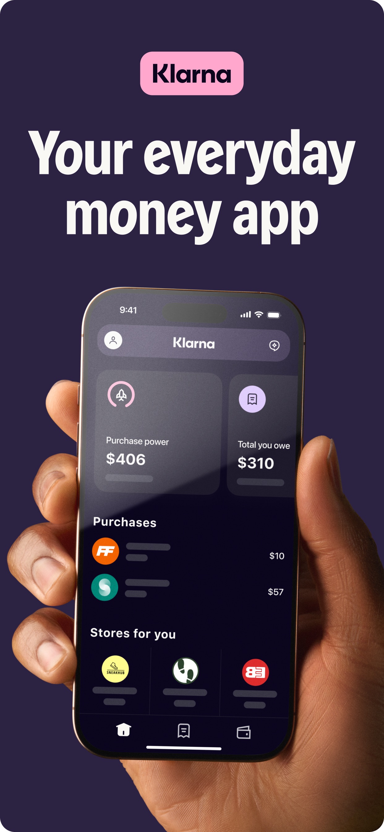 Klarna App Store screenshot: Your everyday money app