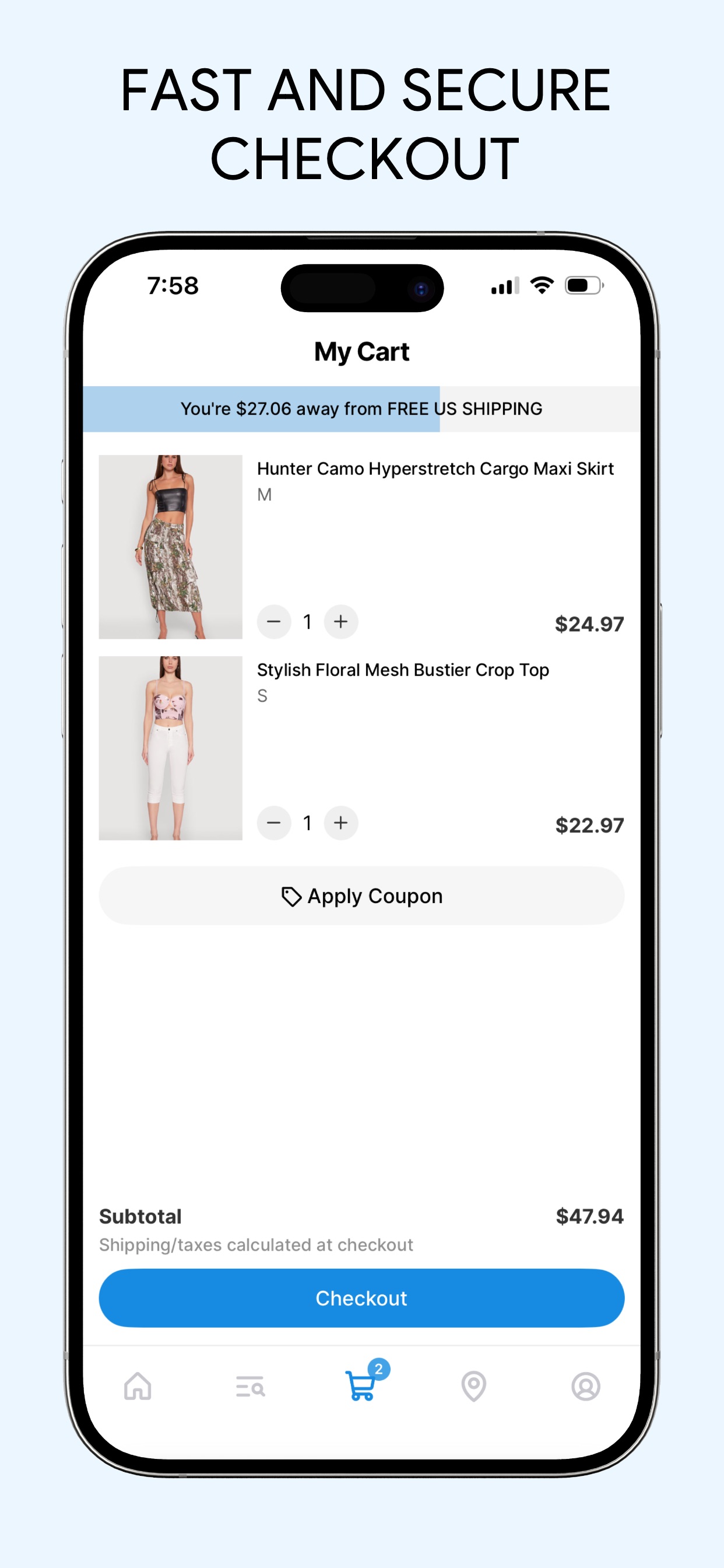 Rainbow App Store screenshot 5: FAST AND SECURE CHECKOUT
