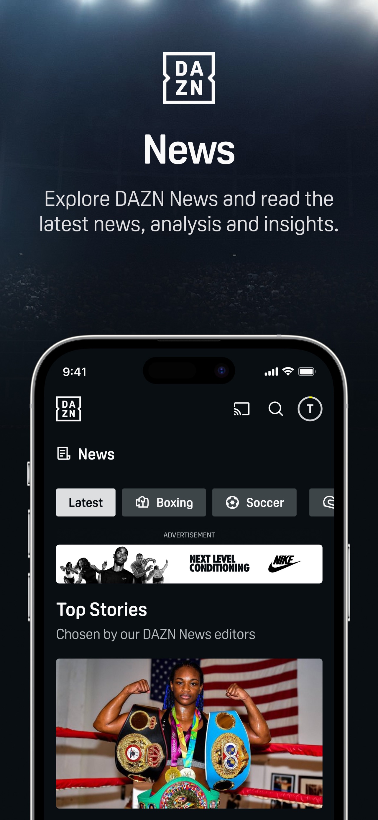 DAZN App Store screenshot 7: News

Explore DAZN News and read the latest news, analysis and insights.