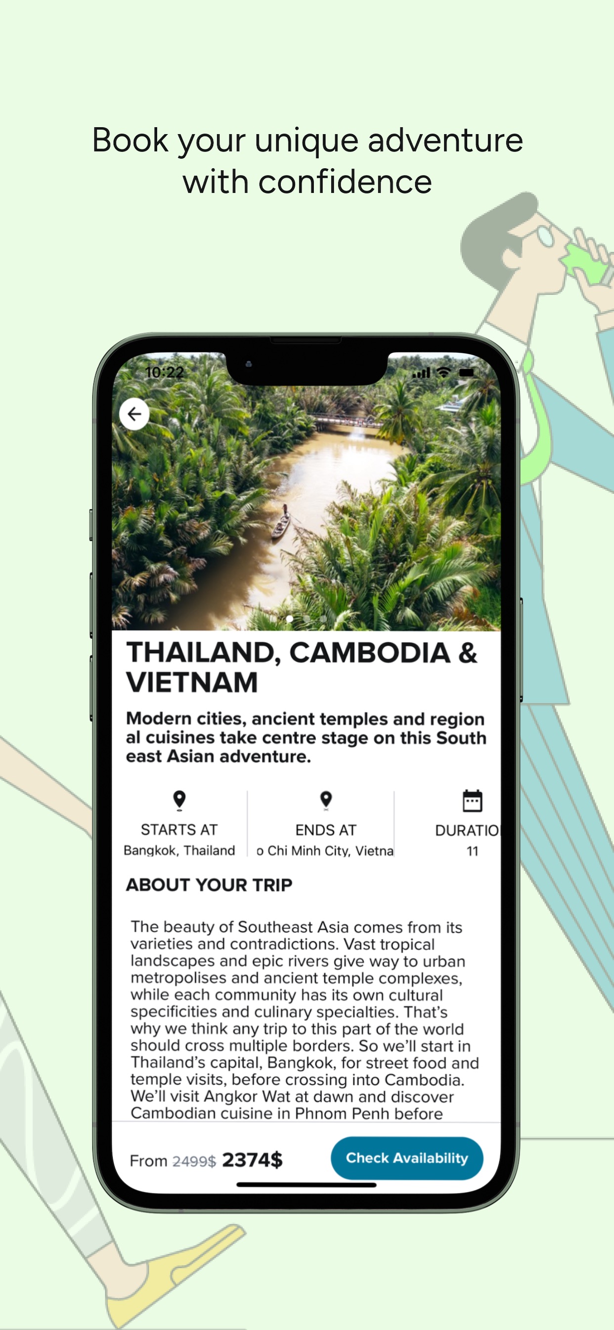 Culture Trip App Store screenshot: Book your unique adventure with confidence