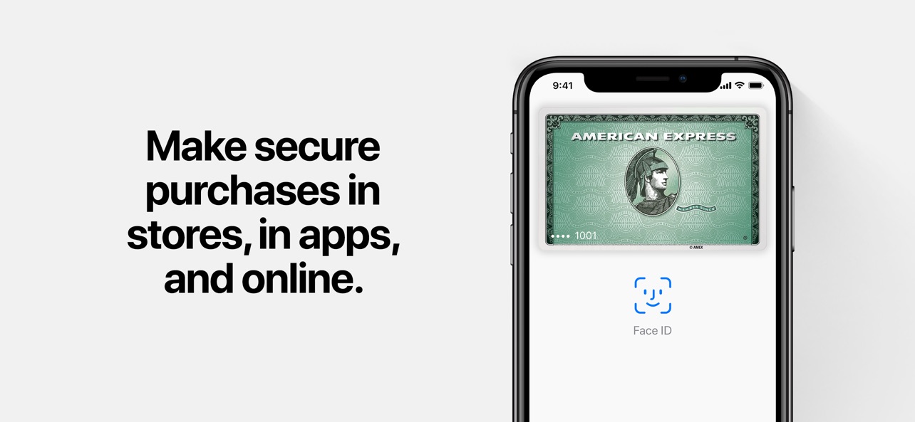 Apple Wallet App Store screenshot: Make secure purchases in stores, in apps, and online.