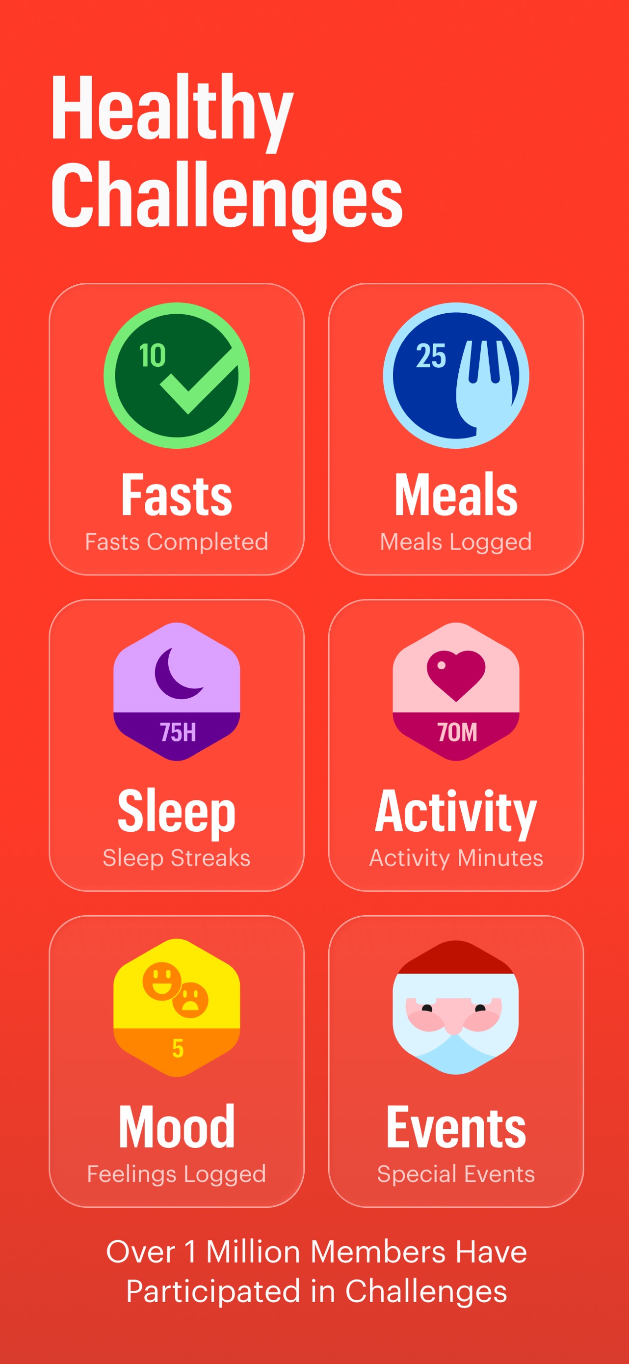 Zero App Store screenshot 8: Healthy Challenges