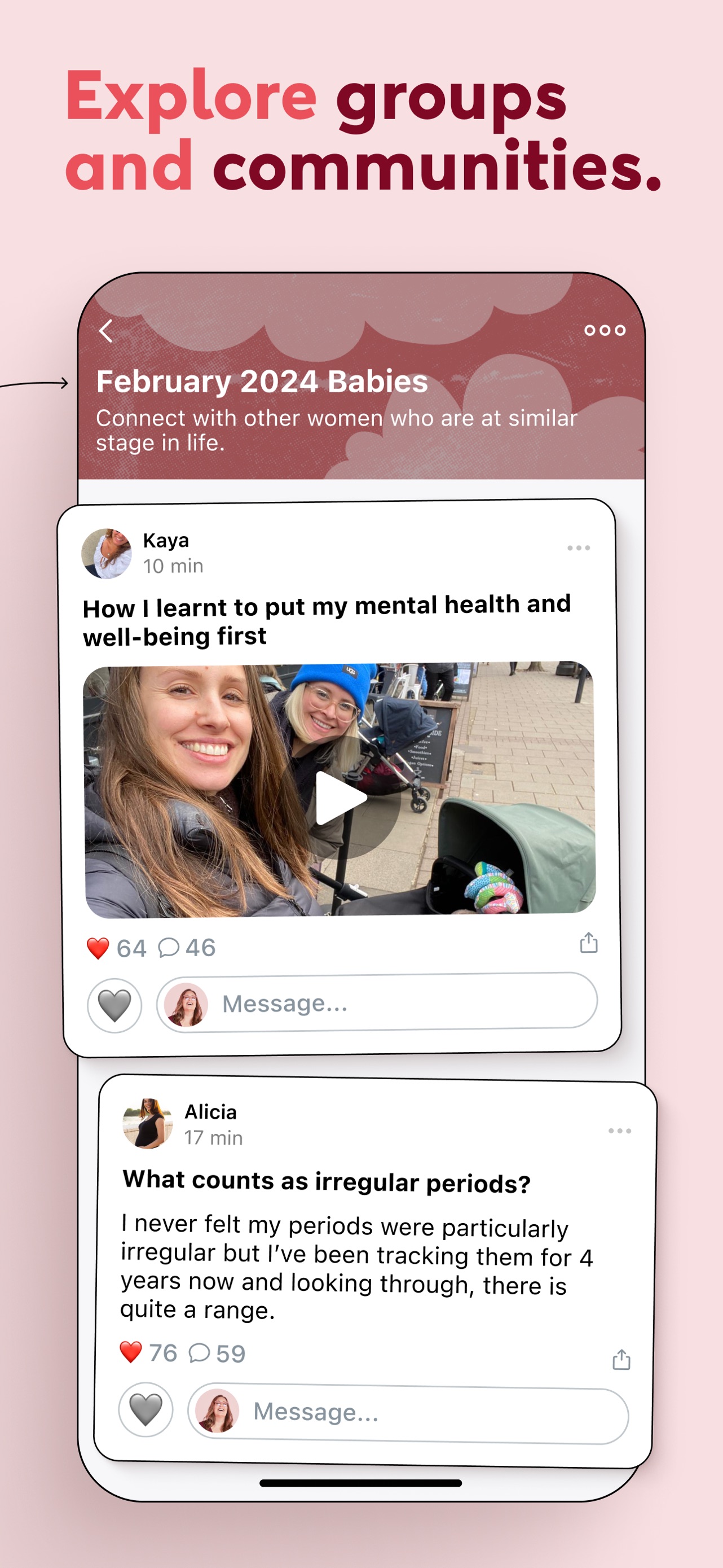 Peanut App Store screenshot 6: Explore groups and communities.