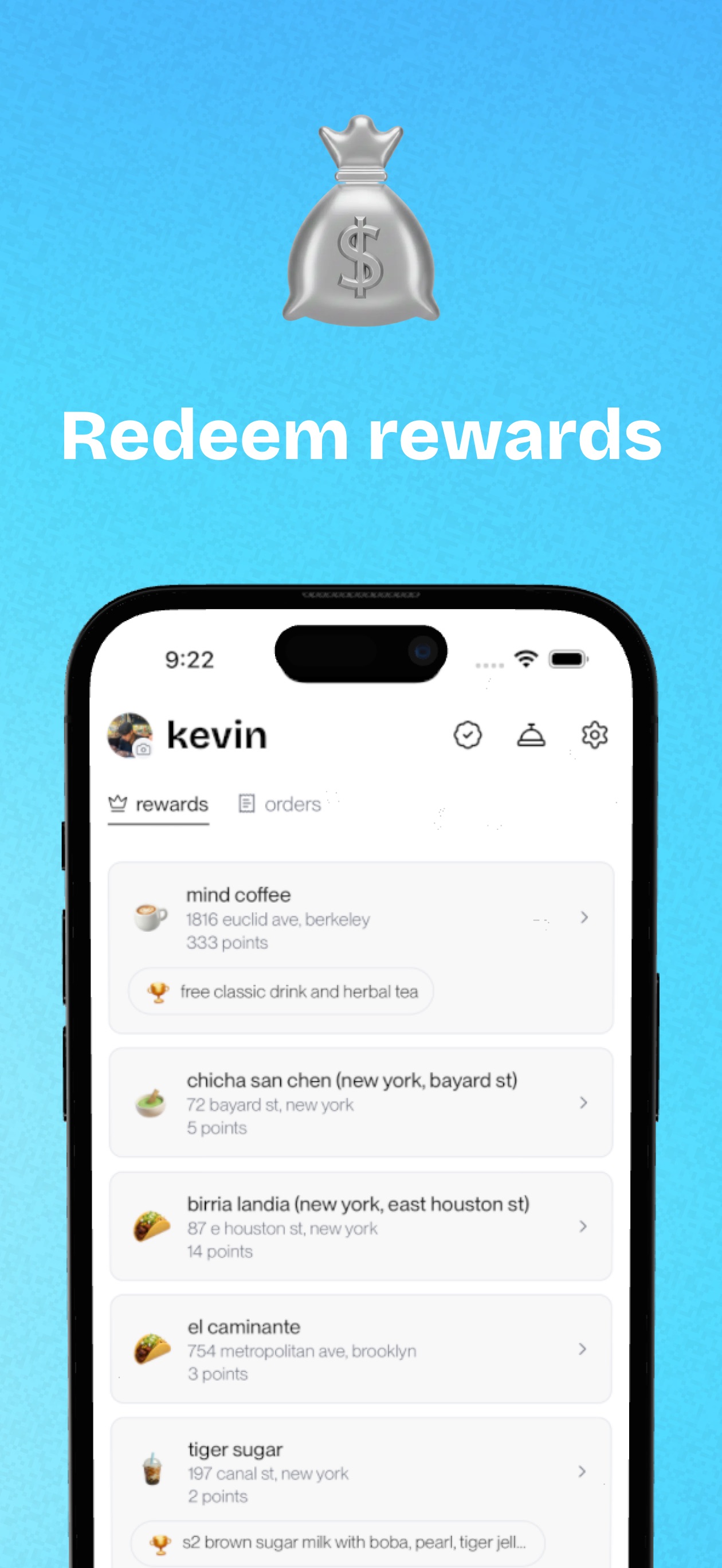 Snackpass App Store screenshot 5: Redeem rewards