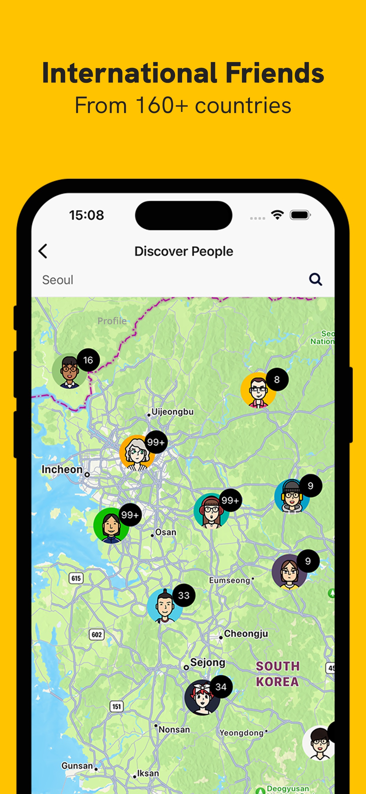 Slowly App Store screenshot: International Friends From 160+ countries