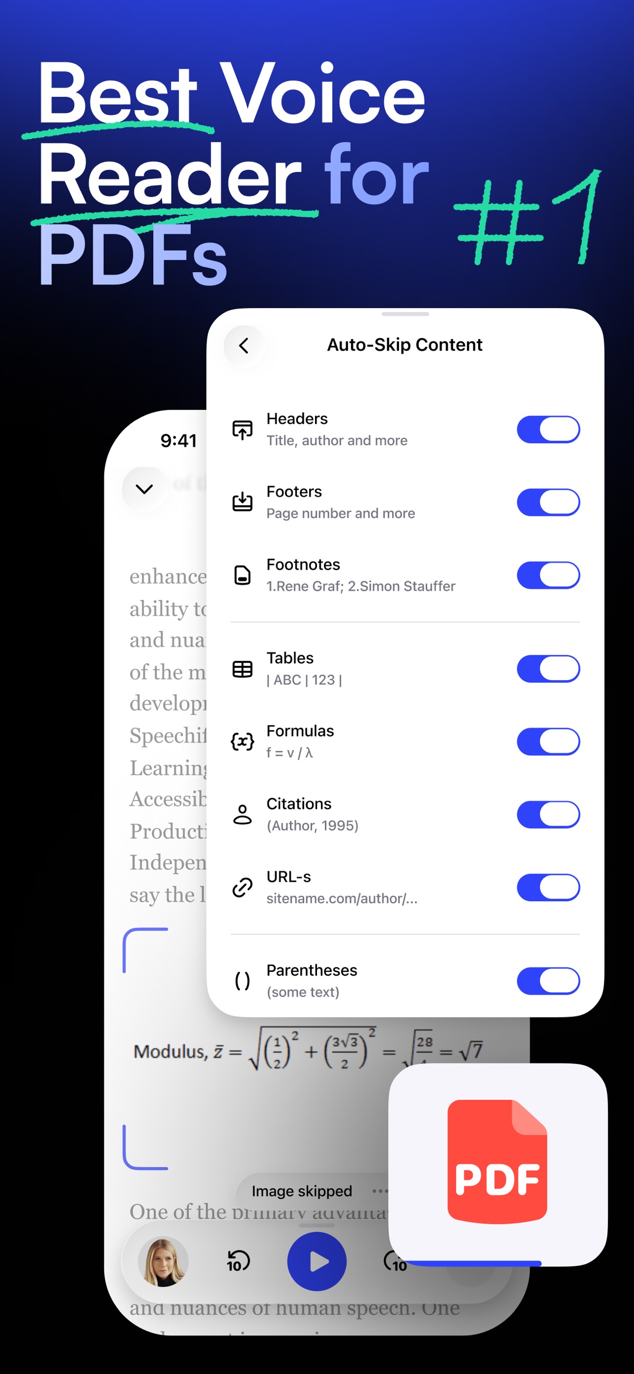 Speechify App Store screenshot 7: Best Voice Reader for PDFs
