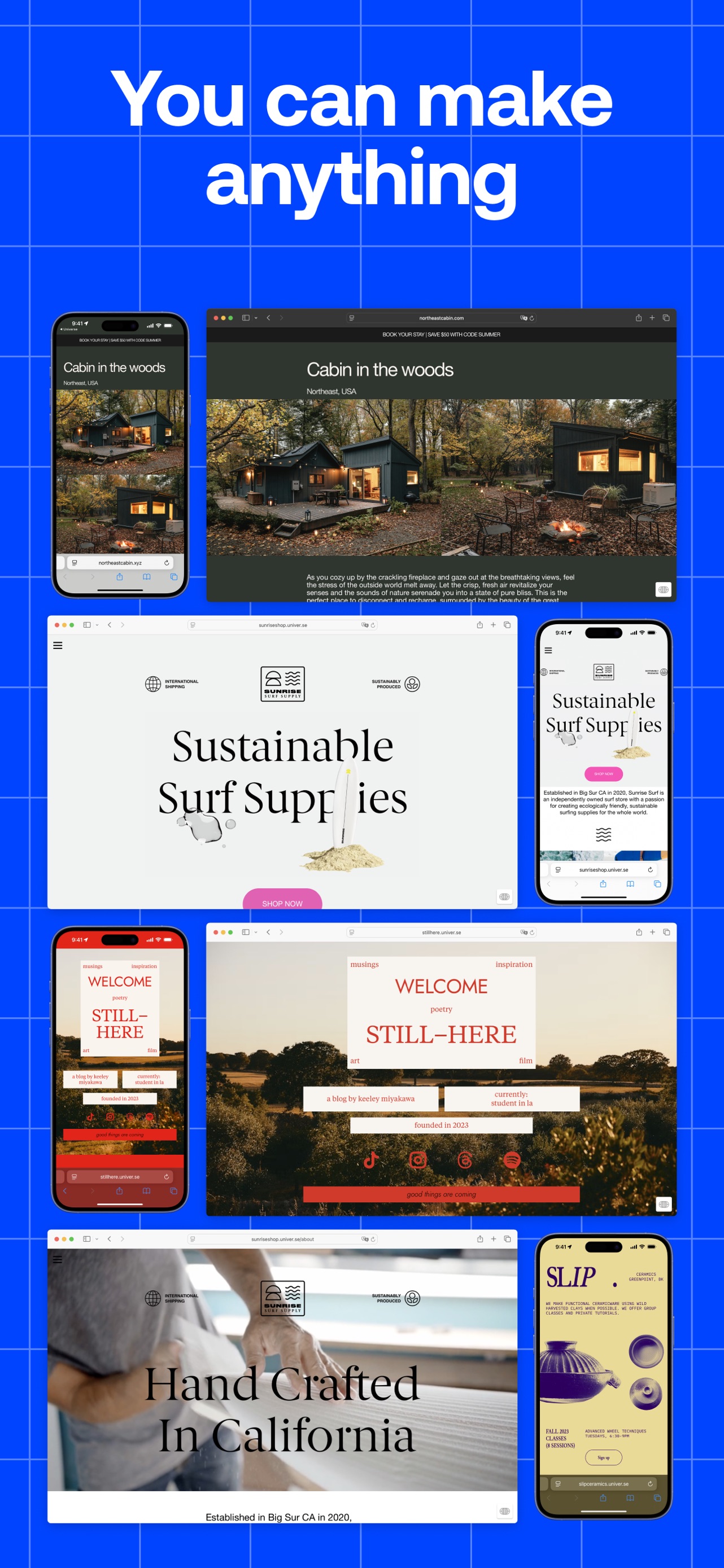 Universe App Store screenshot: You can make anything