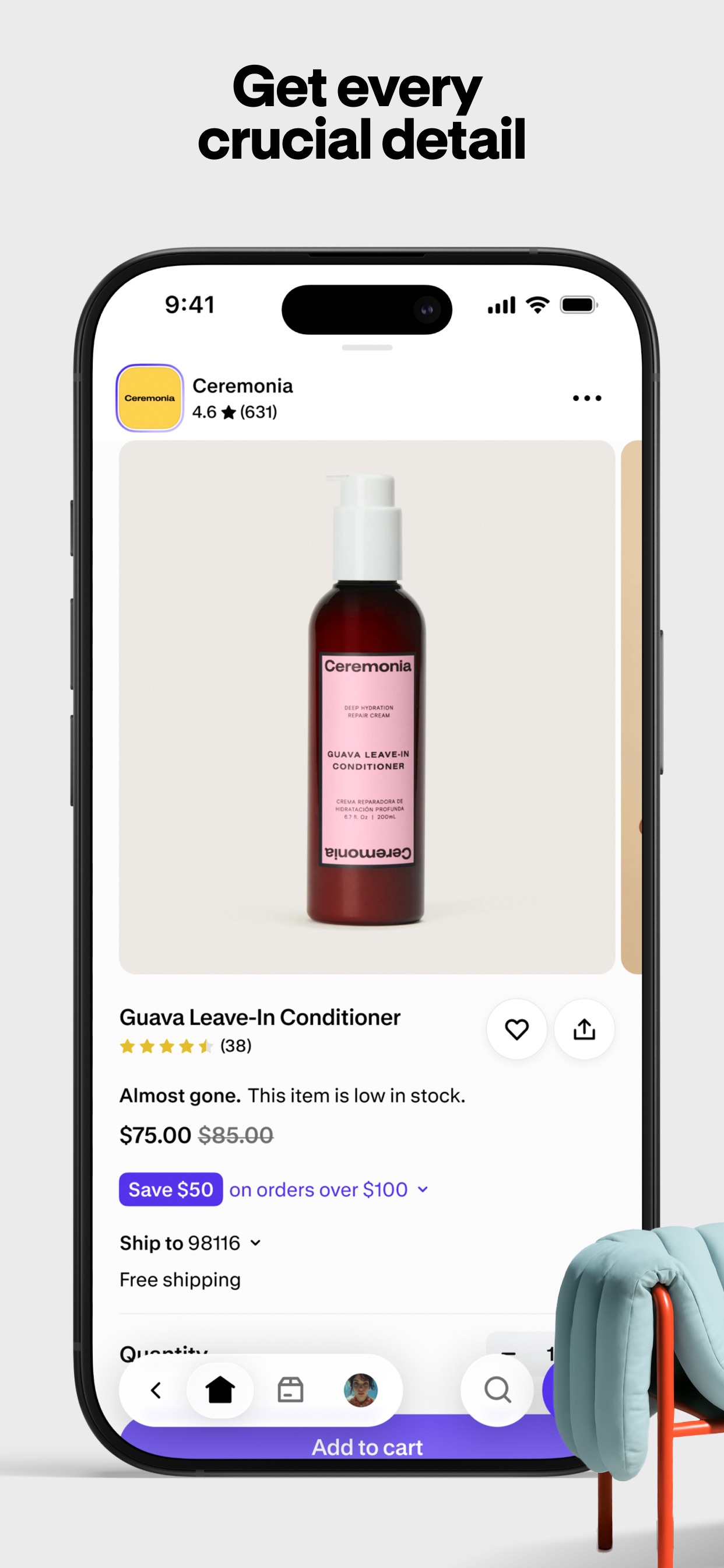 Shop App Store screenshot 6: Get every crucial detail
