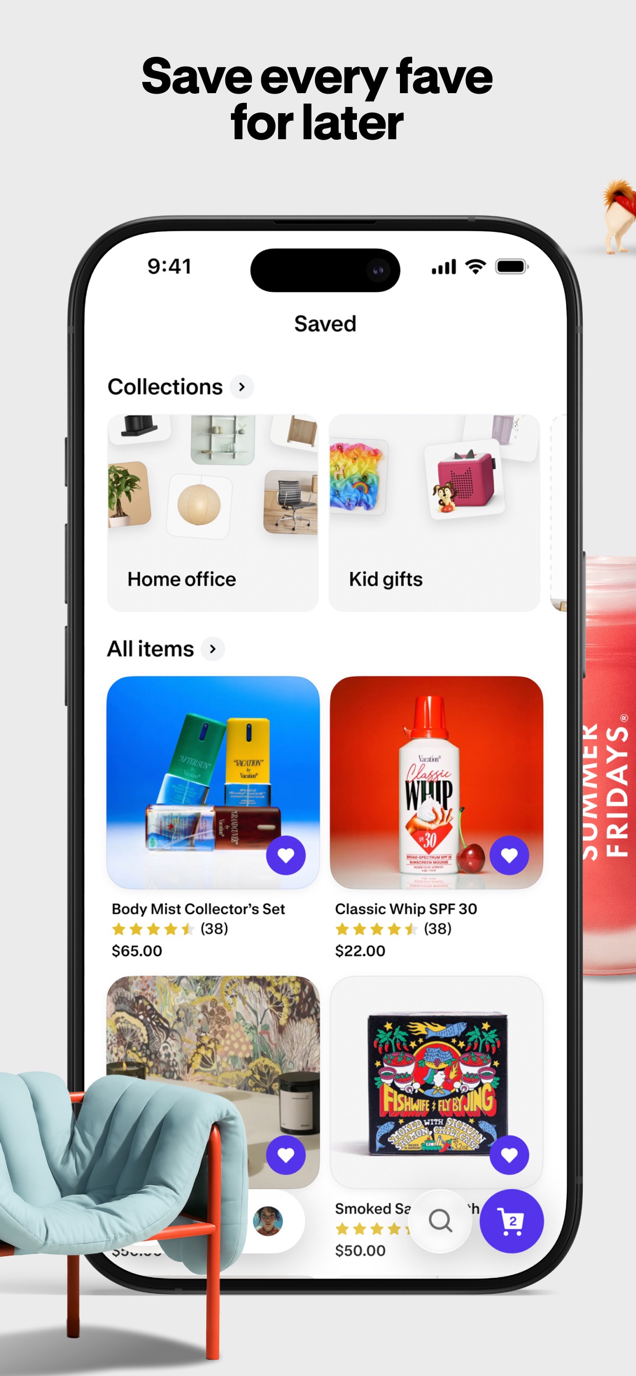 Shop App Store screenshot 7: Save every fave for later
