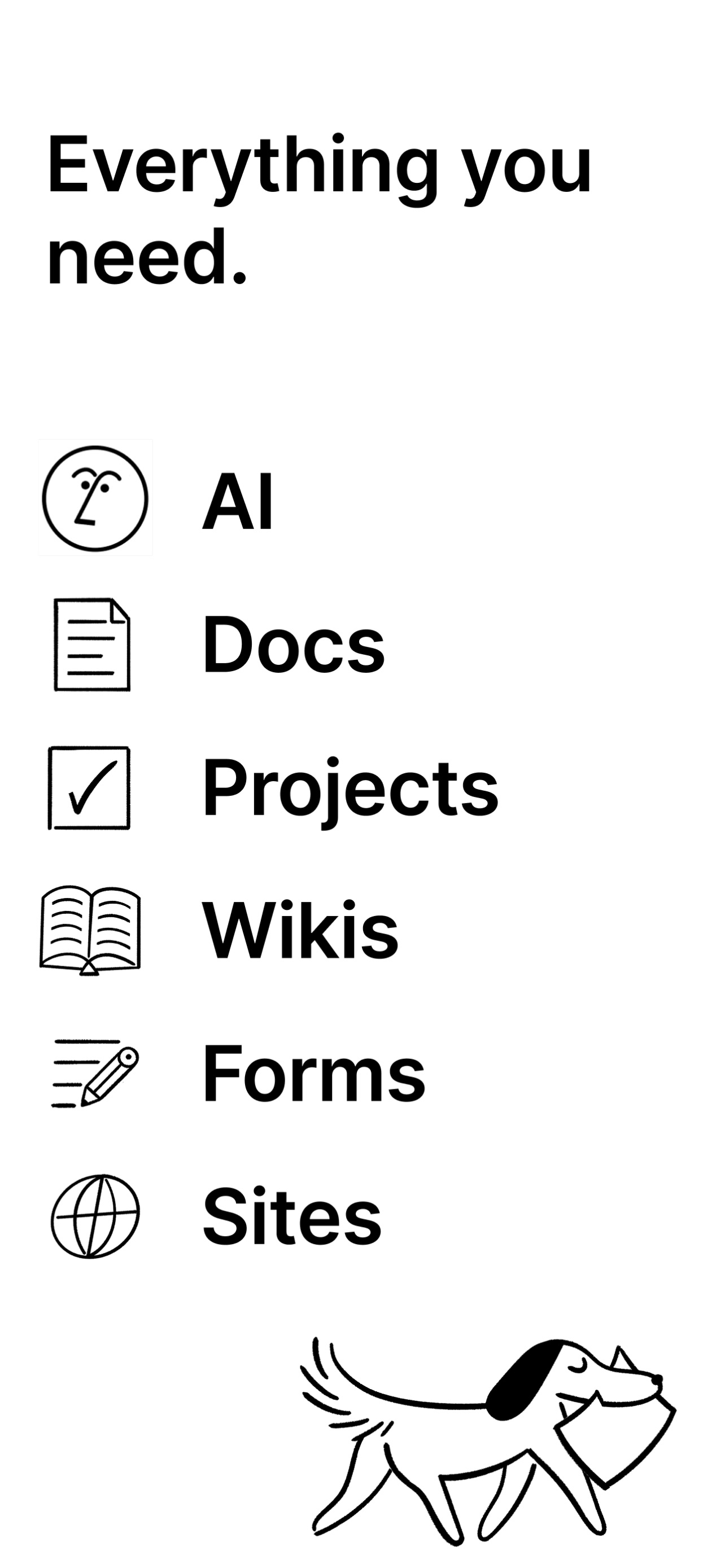 Notion App Store screenshot 7: Everything you need.