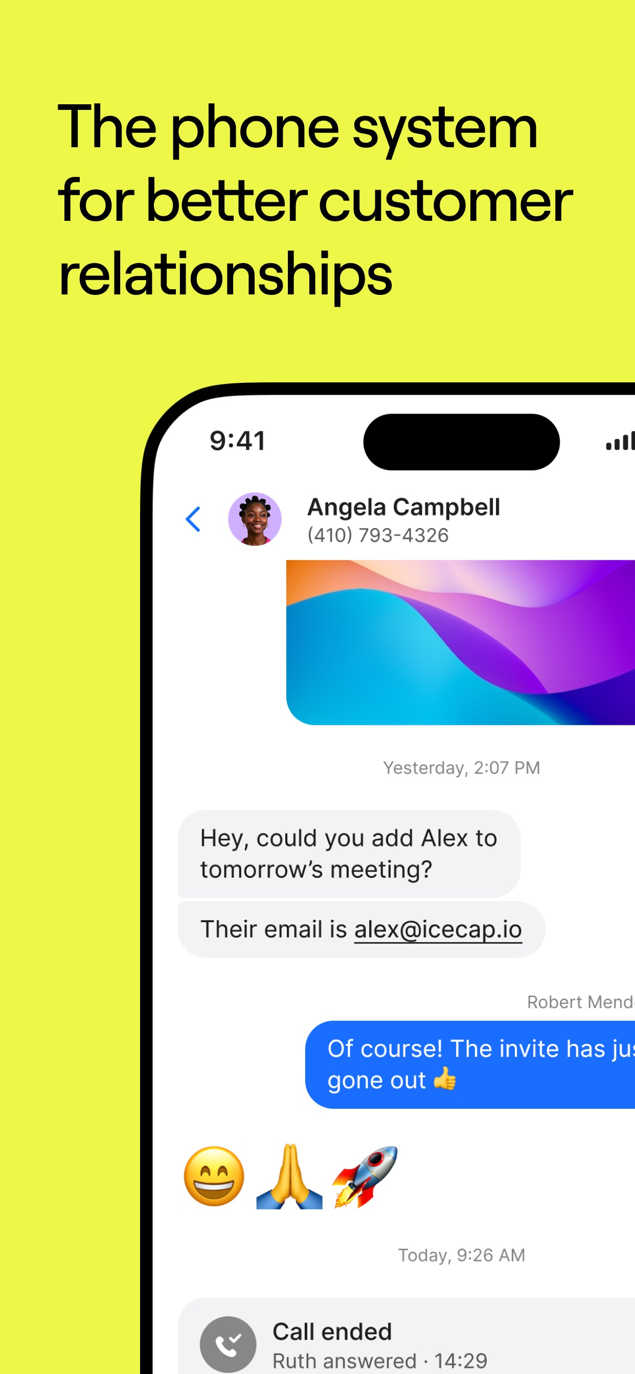 OpenPhone App Store screenshot: The phone system for better customer relationships