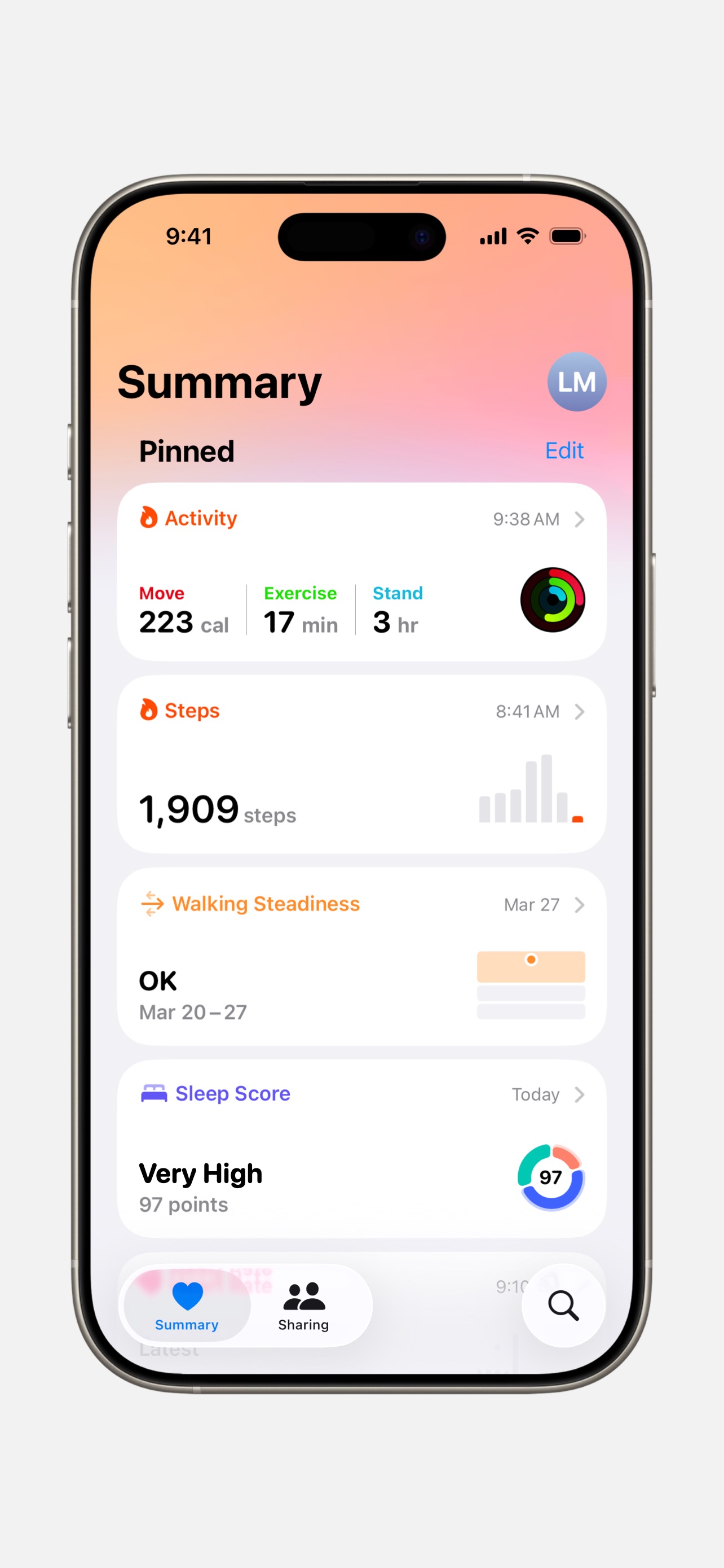 Apple Health App Store screenshot: listing design
