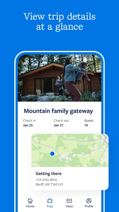Vrbo App Store screenshot 10: View trip details at a glance