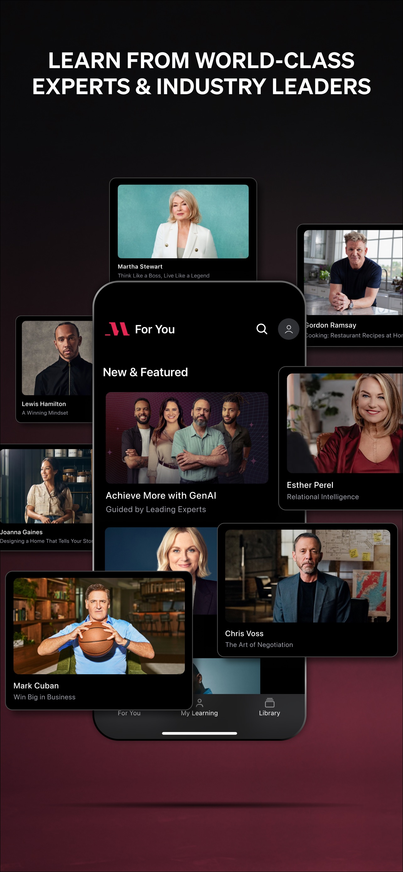 MasterClass App Store screenshot: listing design