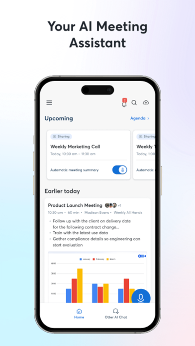 Otter AI App Store screenshot: listing design