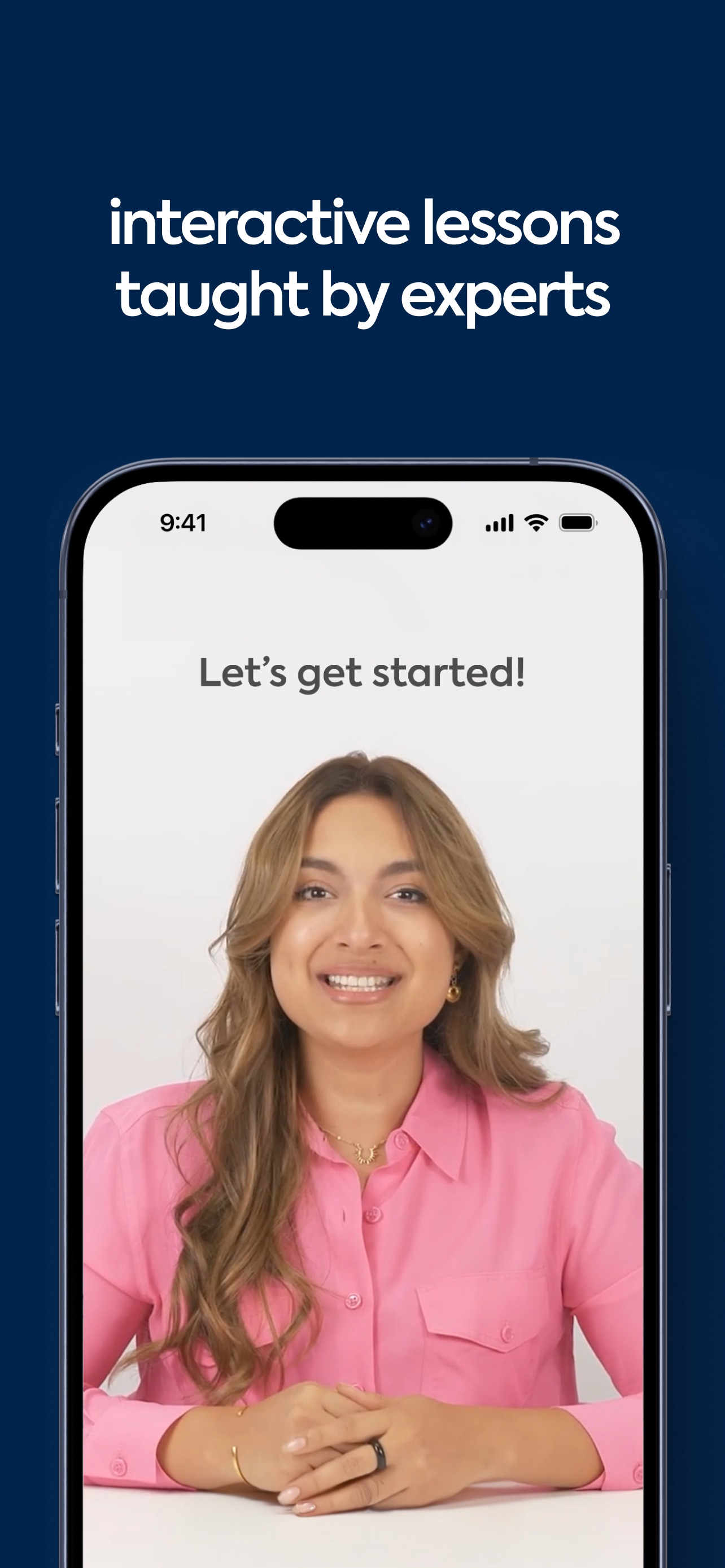 Speak App Store screenshot: interactive lessons taught by experts