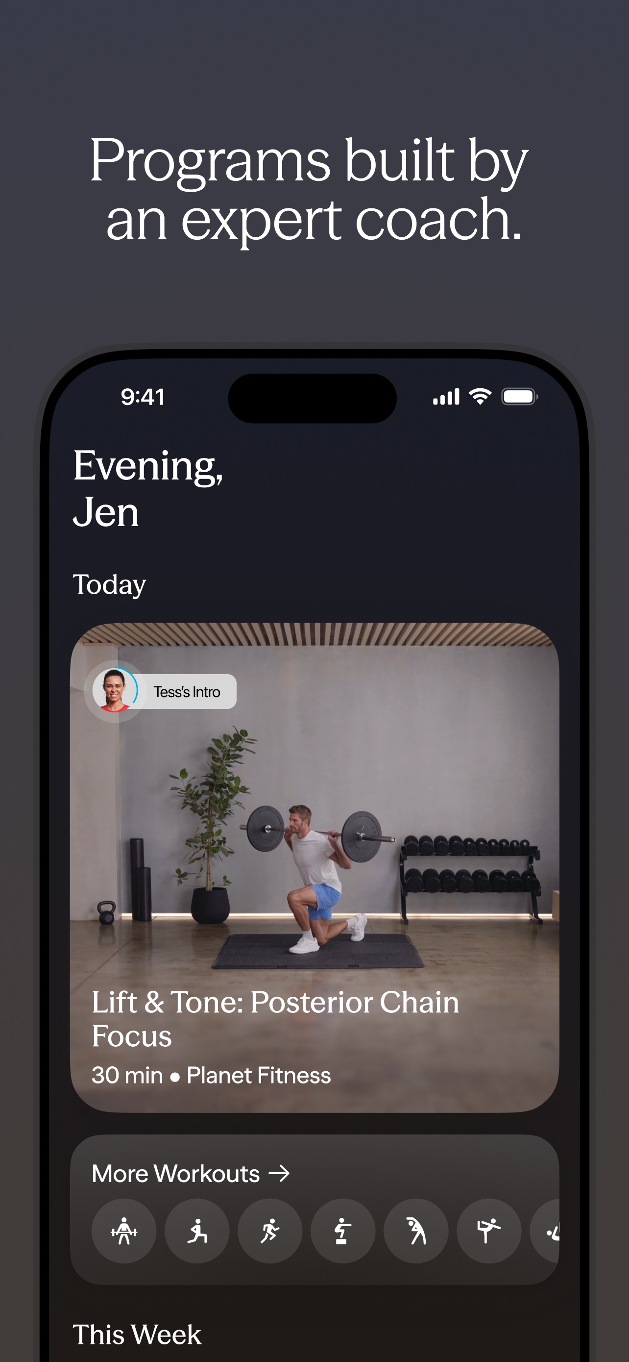 Future Pro App Store screenshot: Programs built by an expert coach.