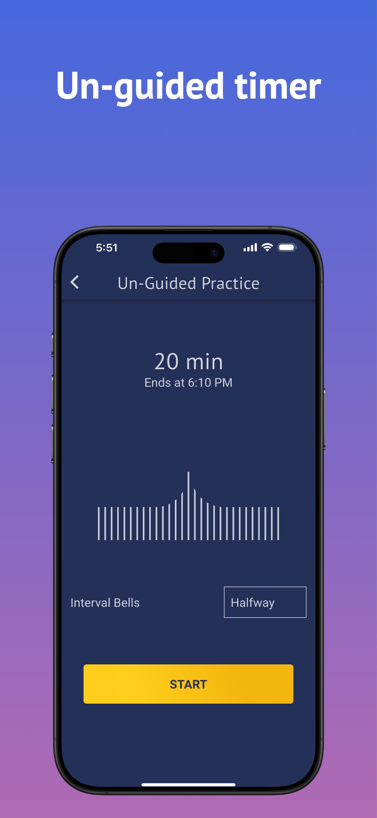 Brightmind App Store screenshot 10: Un-guided timer