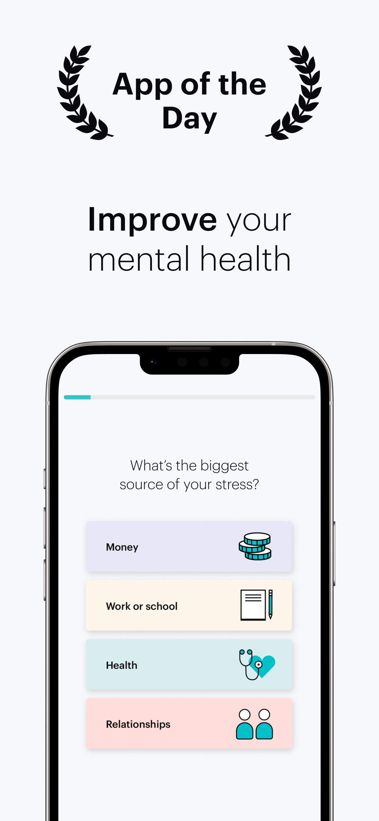 Balance App Store screenshot: App of the Day Improve your mental health