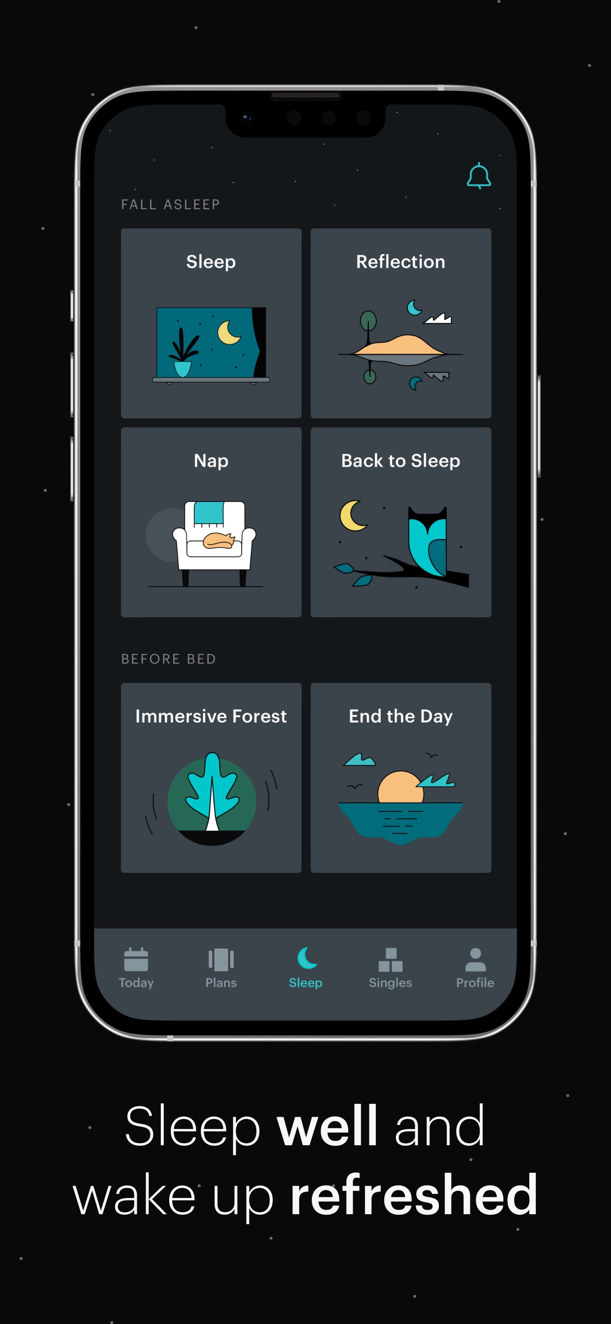 Balance App Store screenshot 5: Sleep well and wake up refreshed
