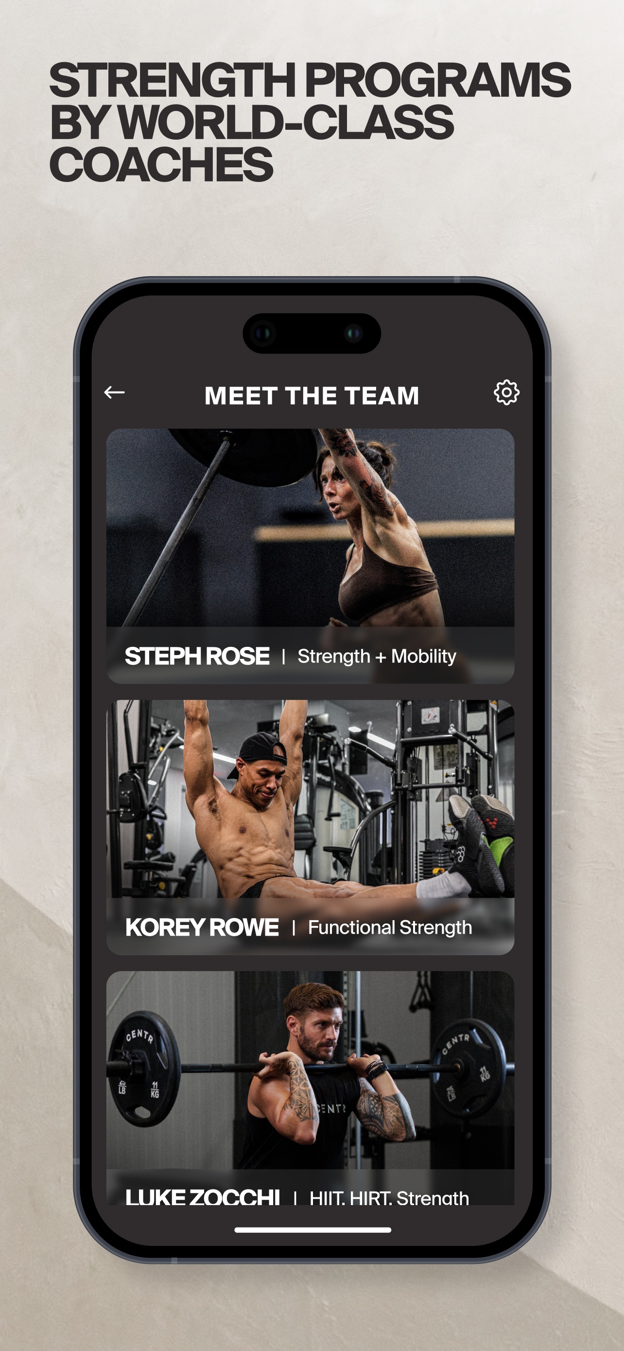 Centr App Store screenshot 8: STRENGTH PROGRAMS BY WORLD-CLASS COACHES