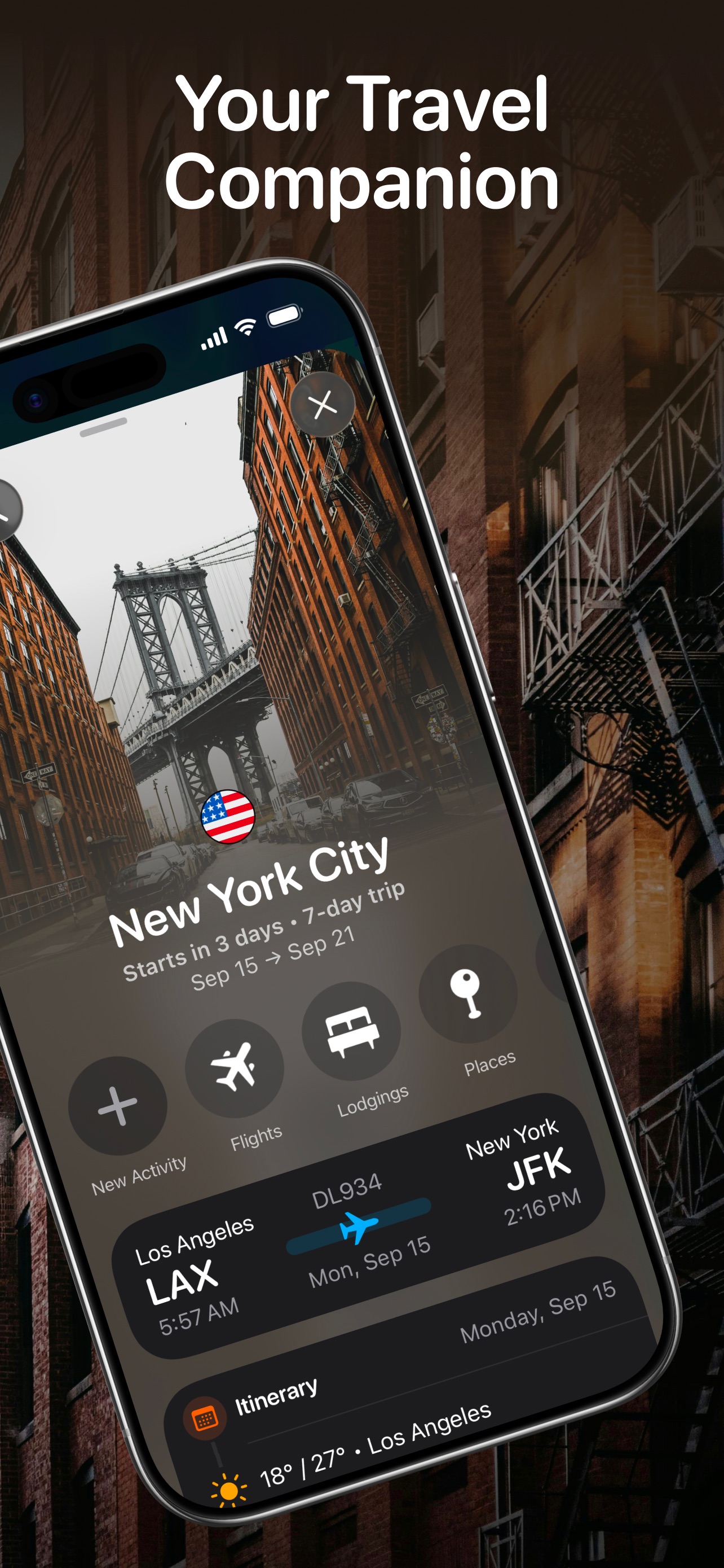 Tripsy App Store screenshot: Your Travel Companion