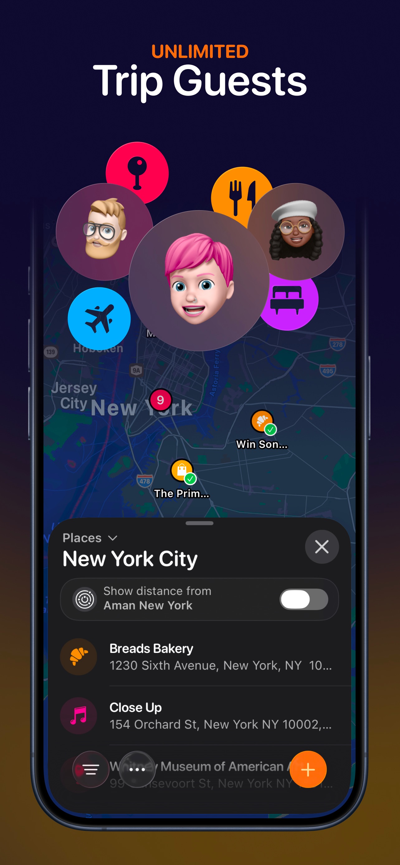 Tripsy App Store screenshot 8: UNLIMITED Trip Guests