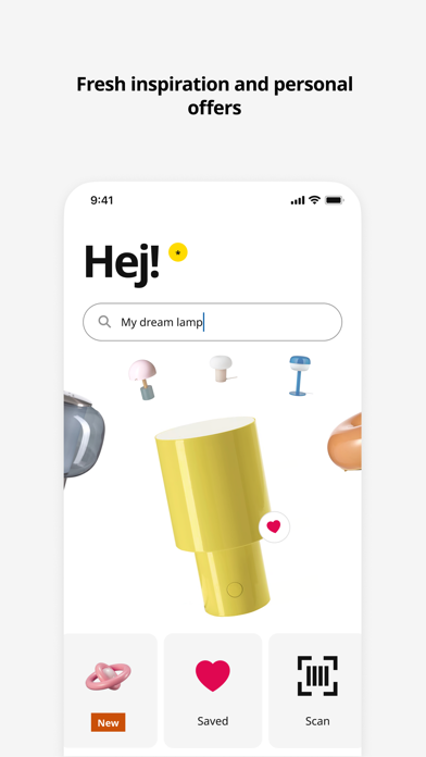 IKEA App Store screenshot: Fresh inspiration and personal offers