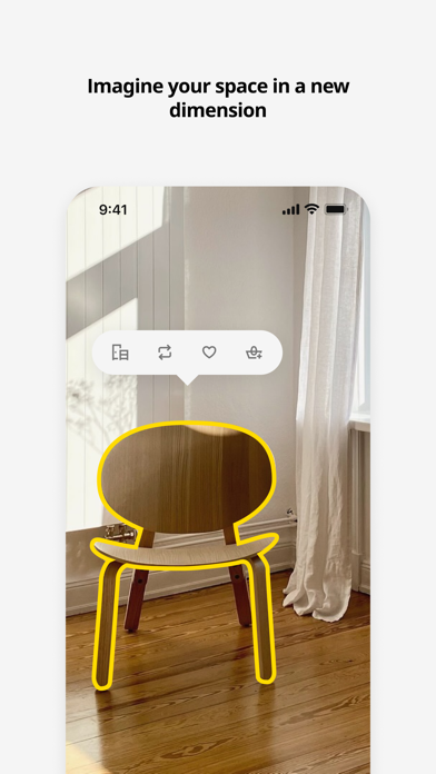 IKEA App Store screenshot: Imagine your space in a new dimension