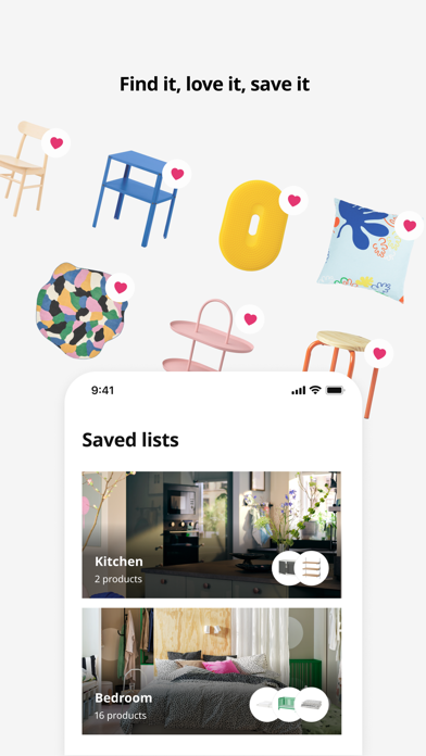 IKEA App Store screenshot: Find it, love it, save it