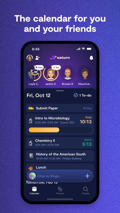 Saturn Calendar App Store screenshot: listing design